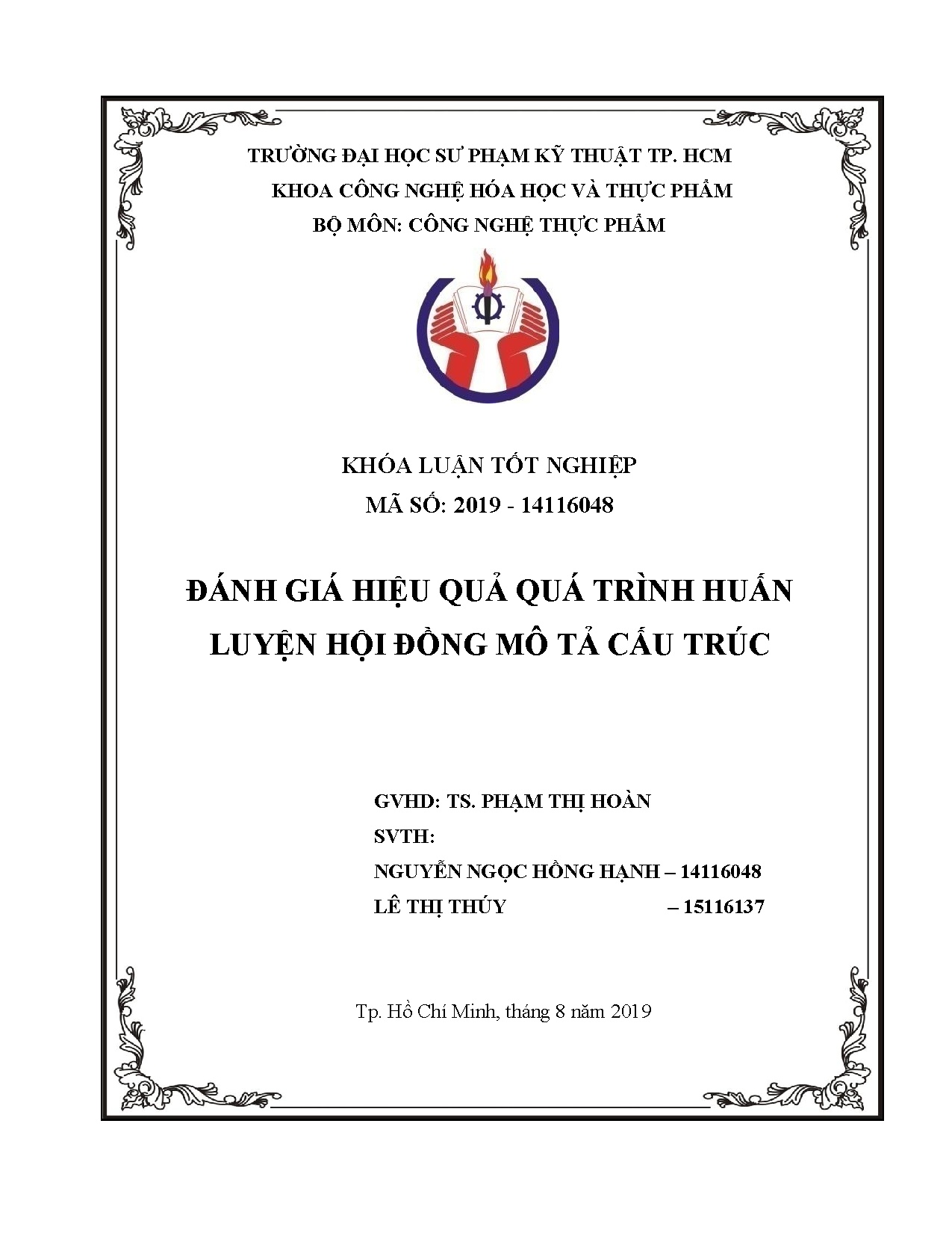 Đồ án tốt nghiệp - Đánh giá hiệu quả quá trình huấn luyện hội đồng mô tả cấu trúc