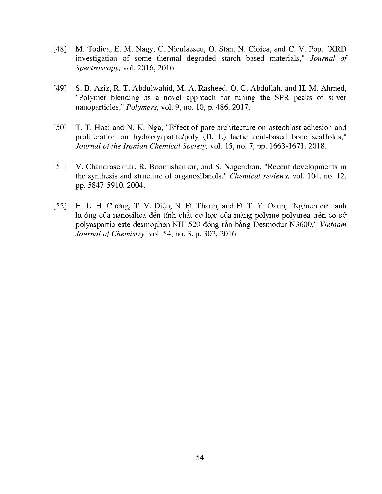 Đồ án tốt nghiệp - Vật liệu Composite 3D rỗng từ tinh bột và Silica (từ vỏ trấu) - Trang 66