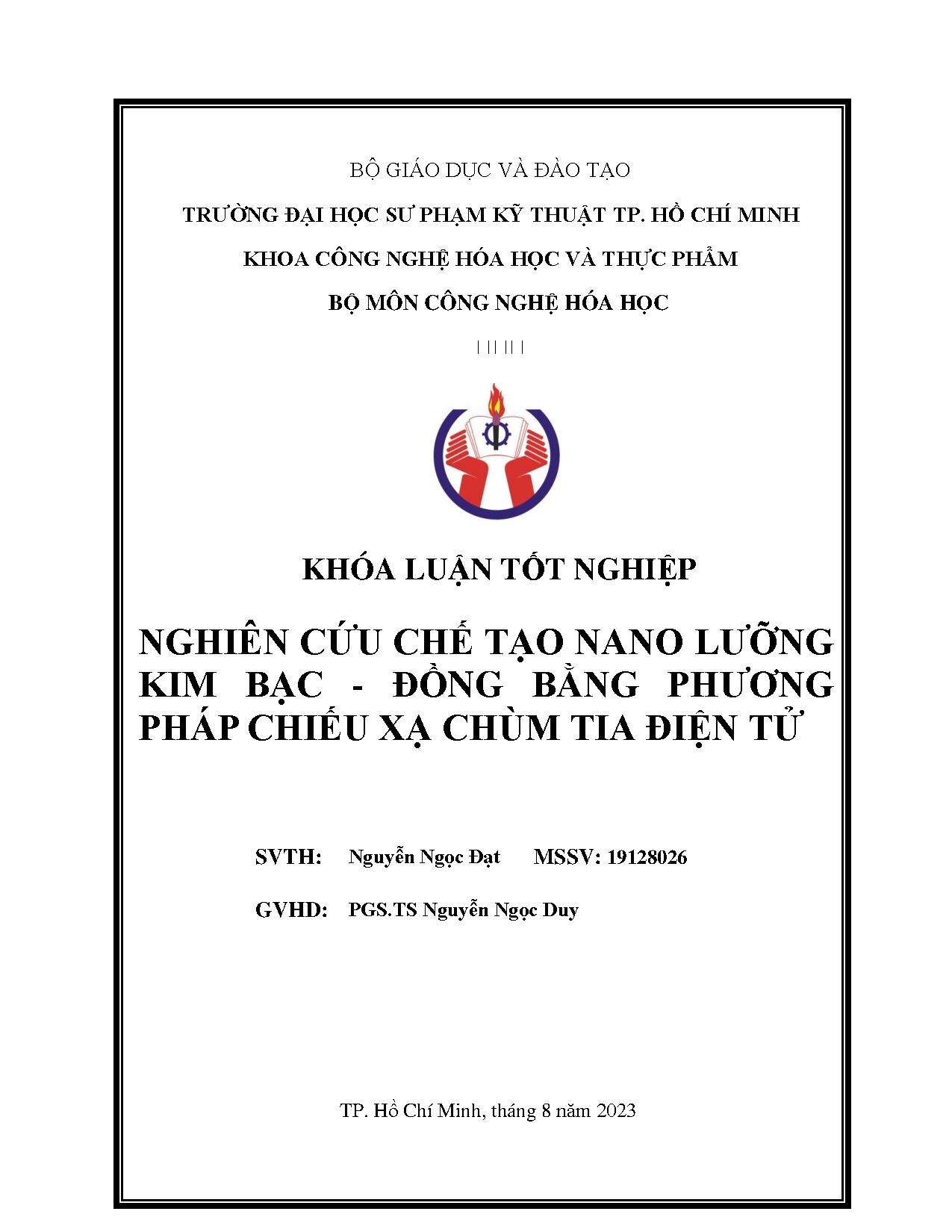 Đồ án tốt nghiệp - Nghiên cứu chế tạo nano lưỡng kim bạc - đồng bằng phương pháp chiếu xạ chùm TĐT