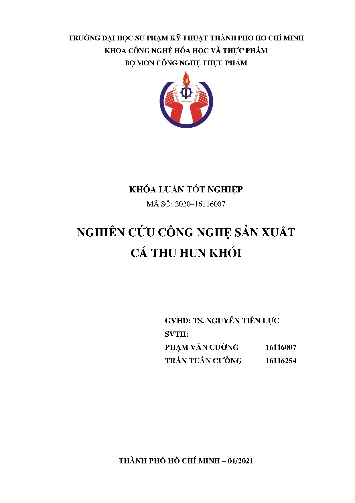 Đồ án tốt nghiệp - Nghiên cứu công nghệ sản xuất cá thu hun khói