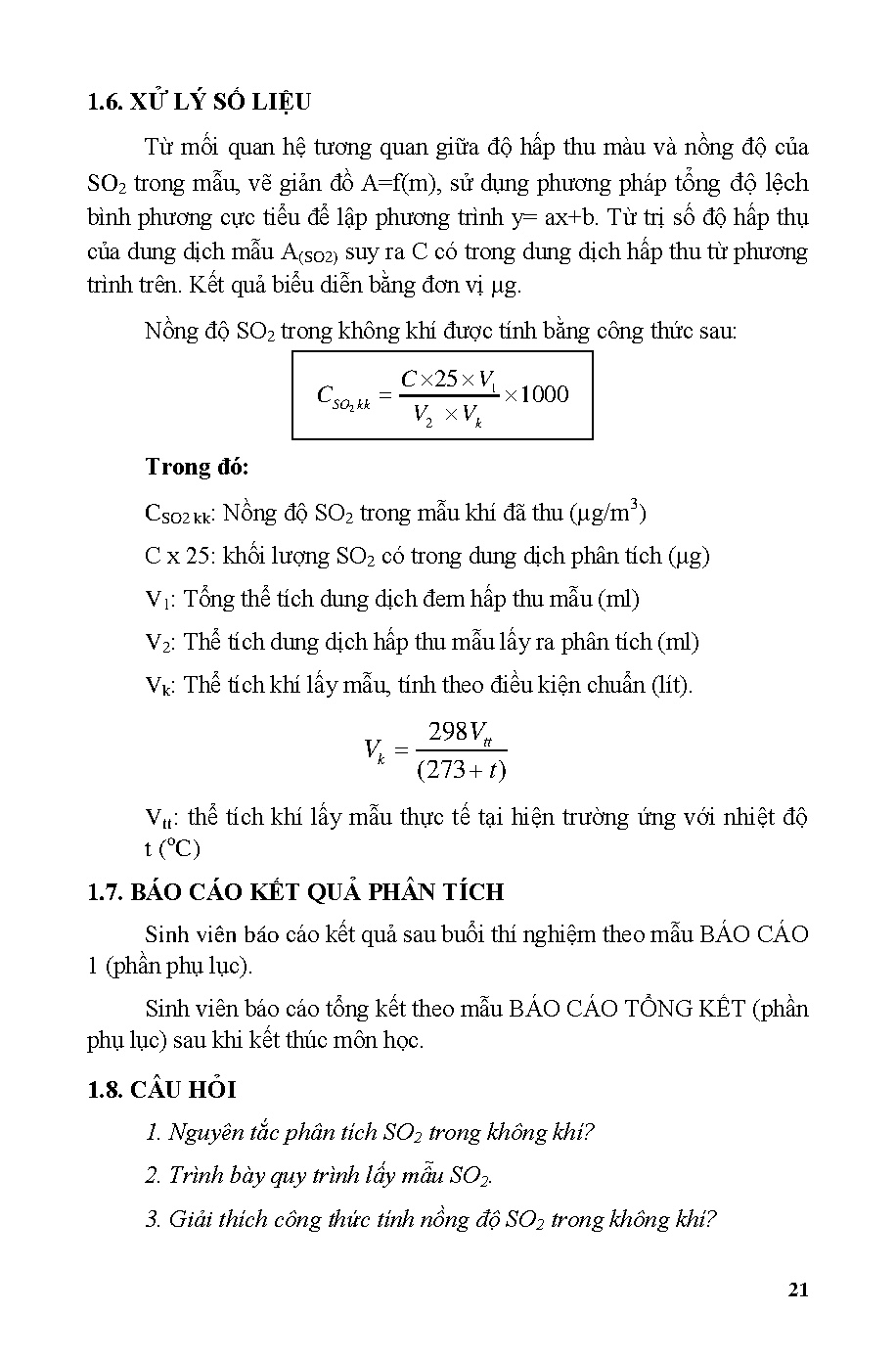 Thực tập Xử lý khí thải (HCMUTE) - Trang 24