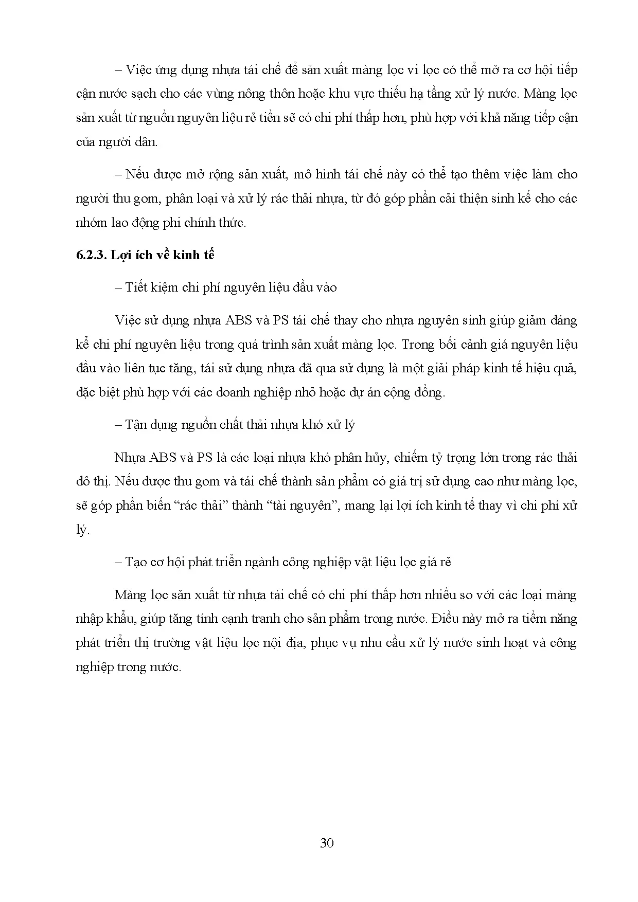 Đồ án tốt nghiệp - Đánh giá ảnh hưởng môi trường của quy trình chế tạo màng MF từ các loại nhựa thải - Trang 31