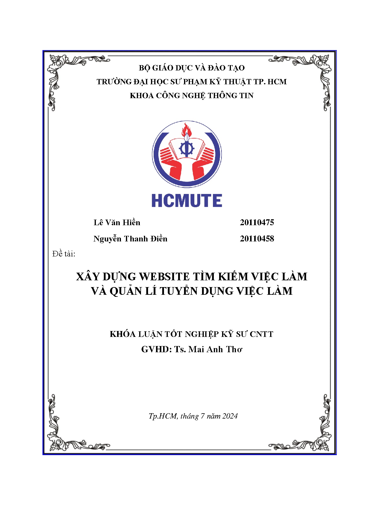 Đồ án tốt nghiệp - Xây dựng website tìm kiếm việc làm và quản lí tuyển dụng việc làm