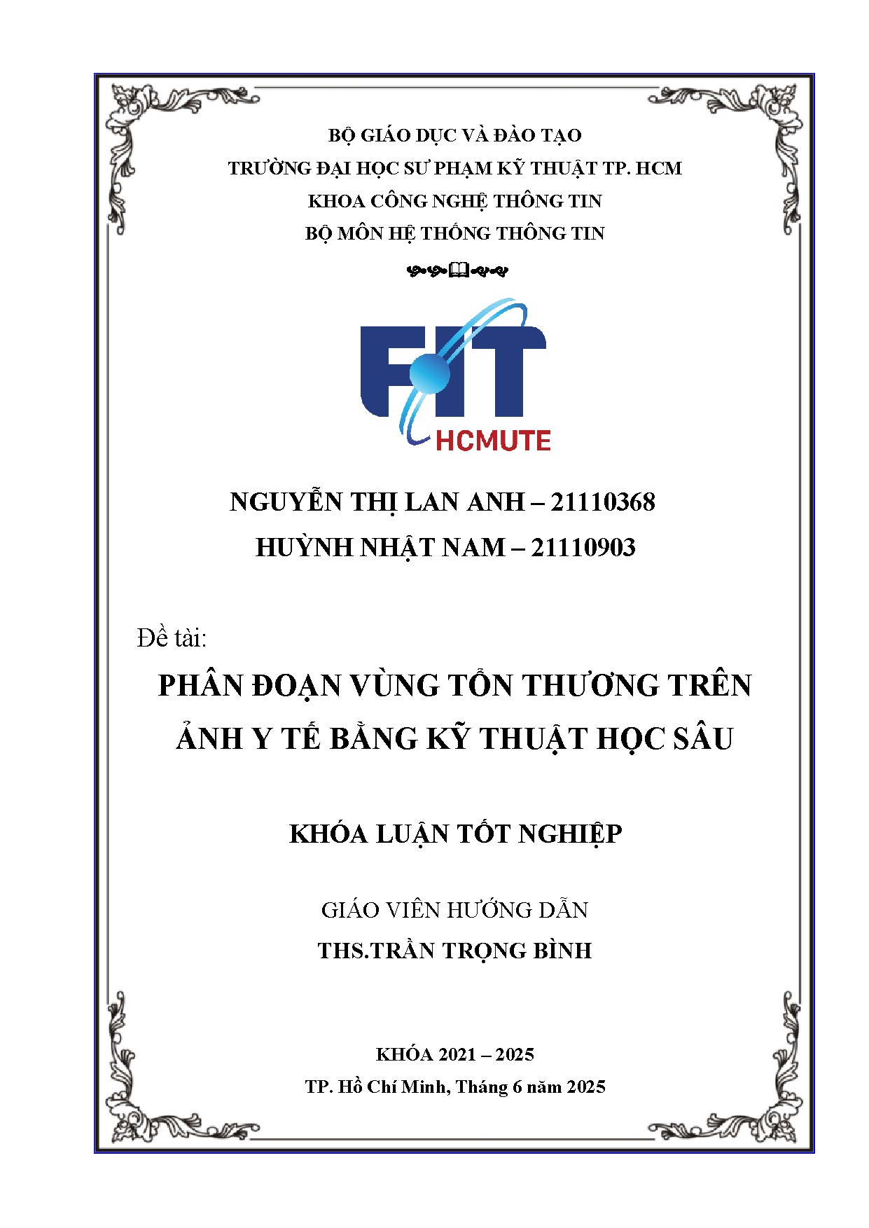 Đồ án tốt nghiệp - Phân đoạn vùng tổn thương trên ảnh y tế bằng kỹ thuật học sâu