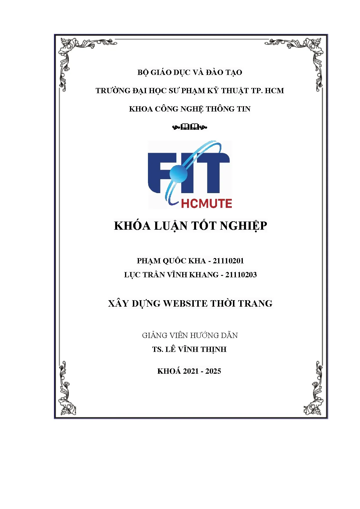 Đồ án tốt nghiệp - Xây dựng website thời trang