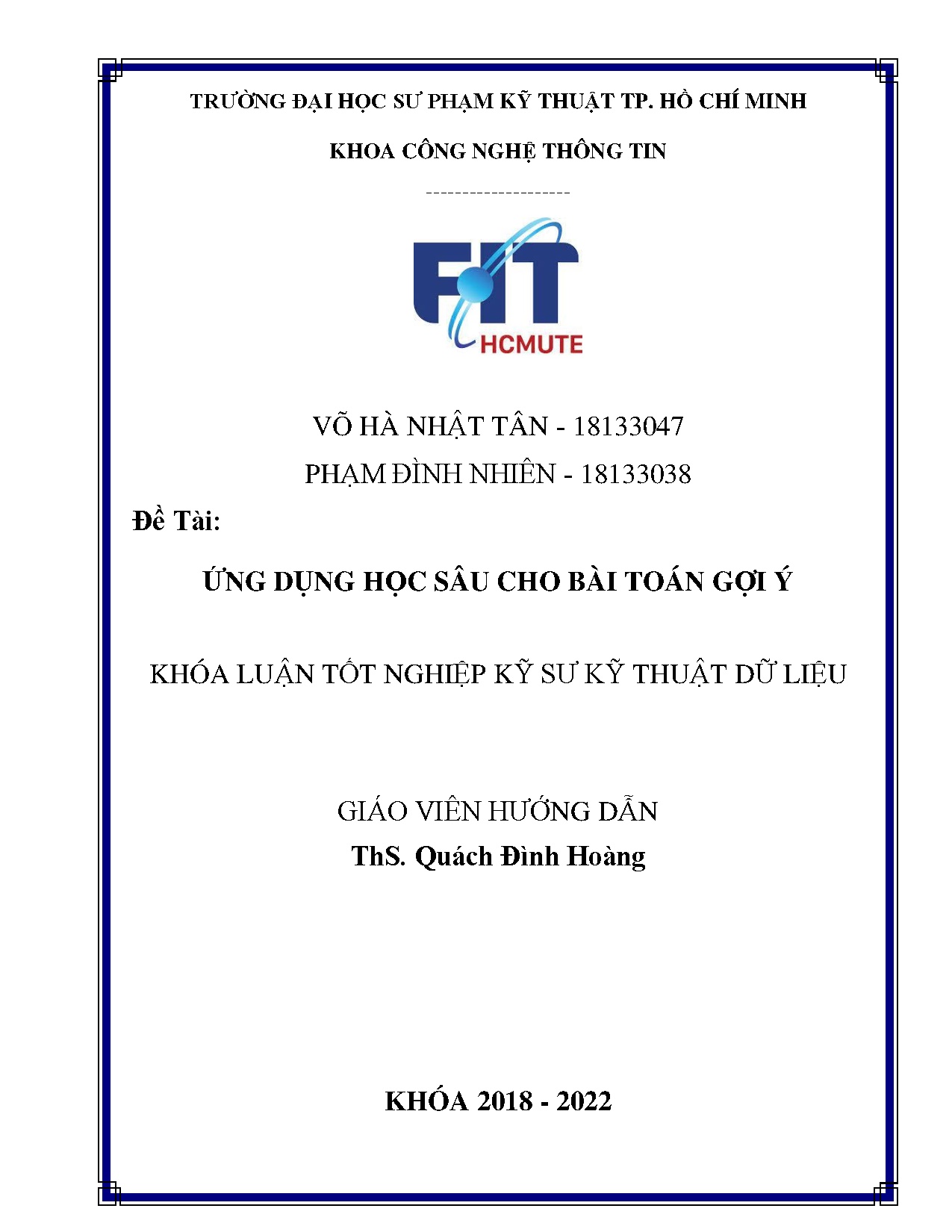 Đồ án tốt nghiệp - Ứng dụng học sâu cho bài toán gợi ý