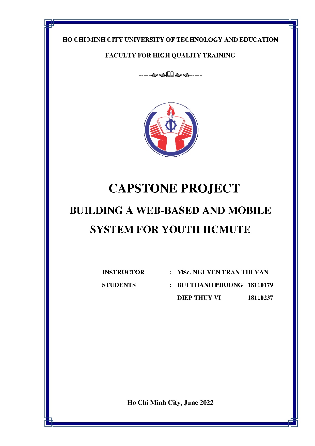 Đồ án tốt nghiệp - Building a web-based and mobile system for youth HCMUTE