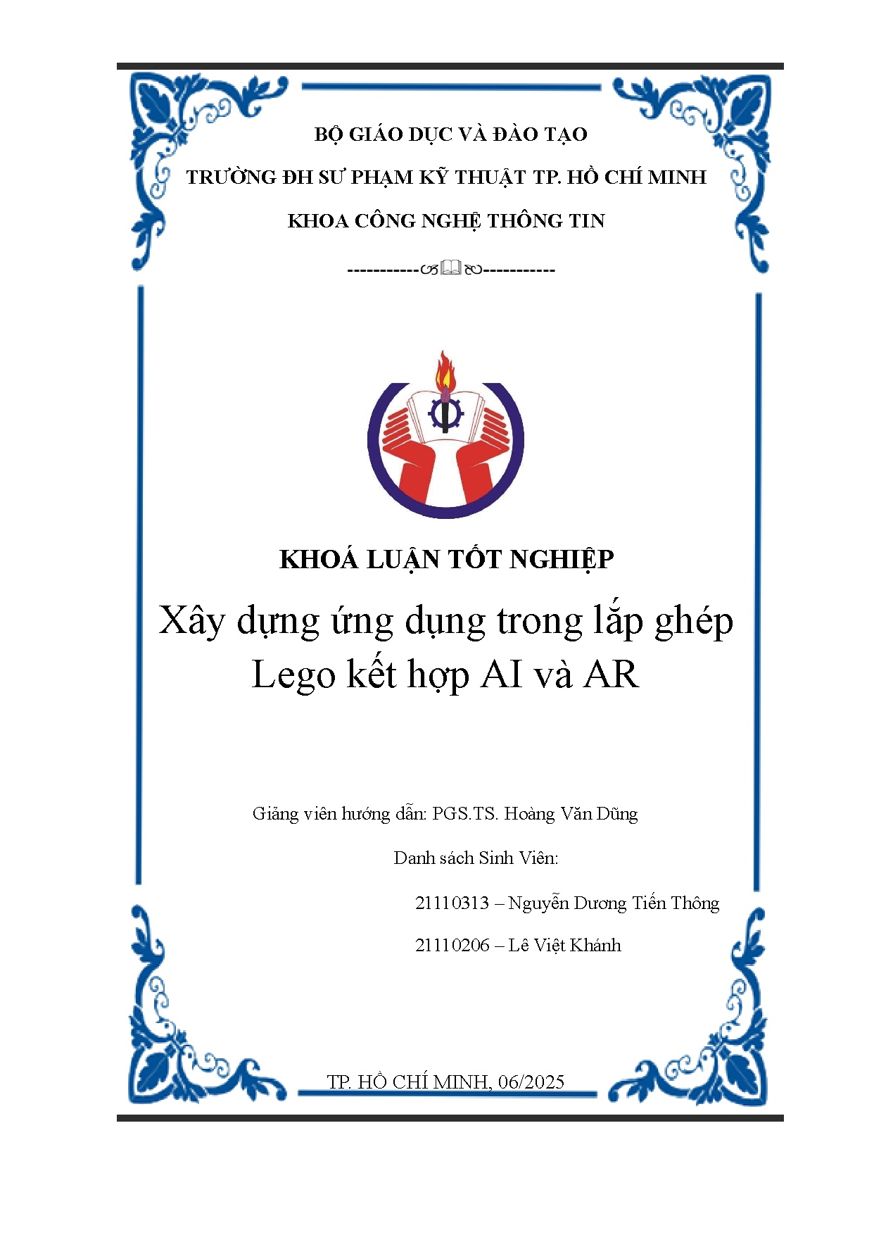 Đồ án tốt nghiệp - Xây dựng ứng dụng trong lắp ghép Lego kết hợp AI và AR