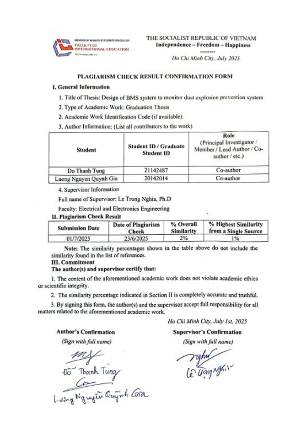Đồ án tốt nghiệp - Design of BMS system to monitor dust explosion prevention system - Trang 3