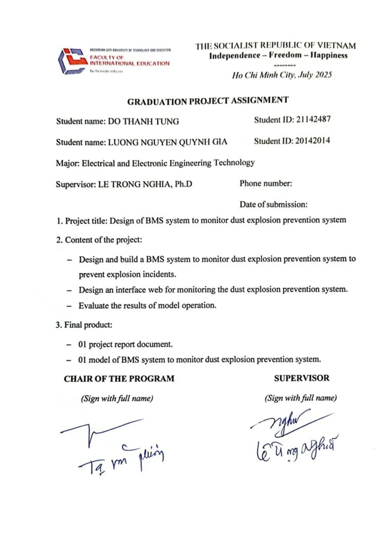 Đồ án tốt nghiệp - Design of BMS system to monitor dust explosion prevention system - Trang 4