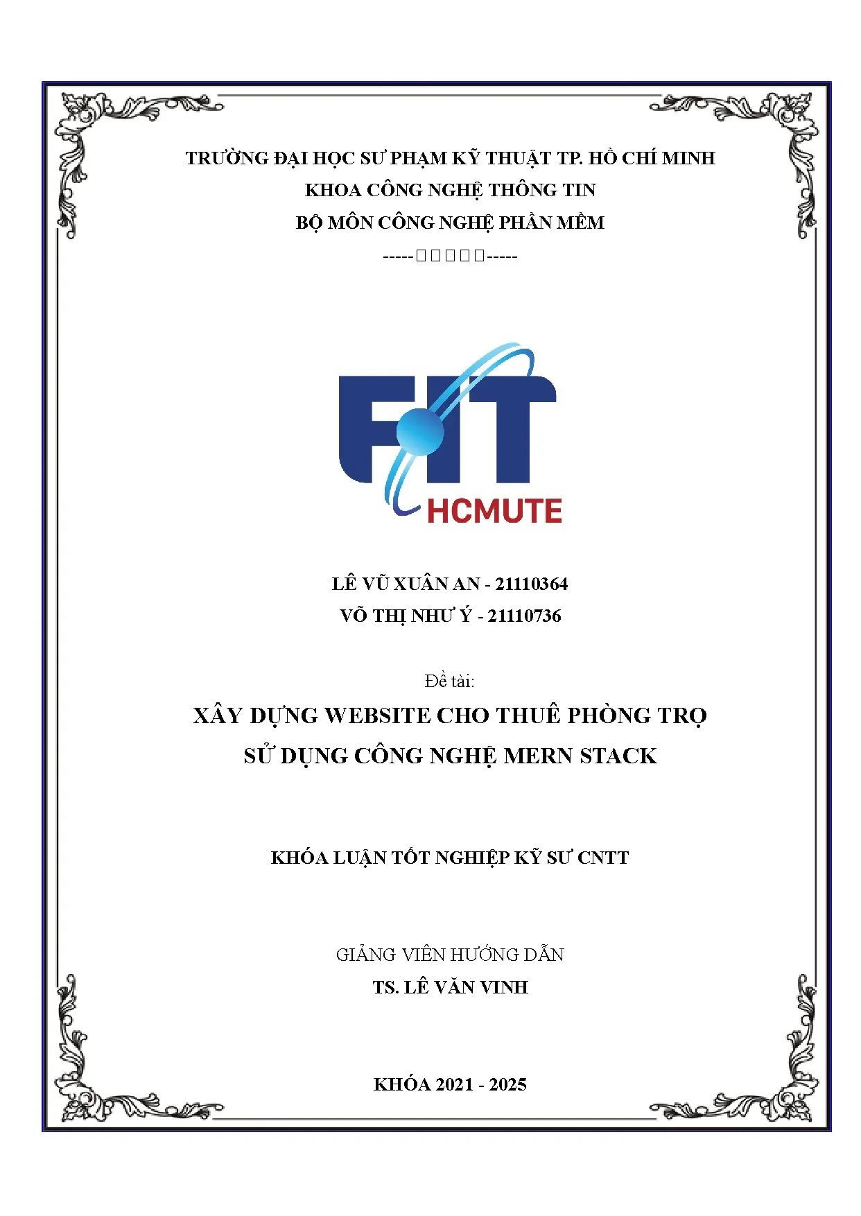 Đồ án tốt nghiệp - Xây dựng Website cho thuê phòng trọ sử dụng công nghệ Mern Stack