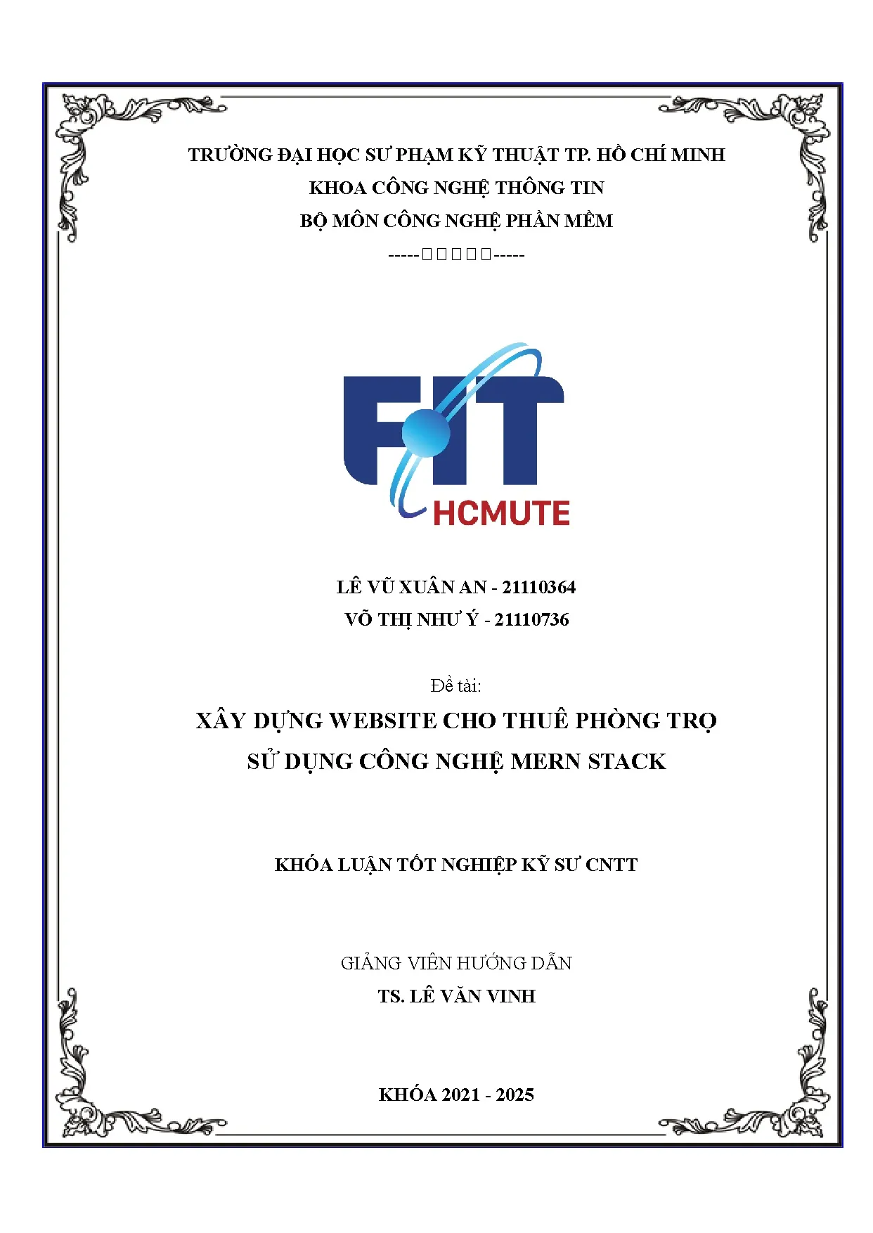 Đồ án tốt nghiệp - Xây dựng Website cho thuê phòng trọ sử dụng công nghệ Mern Stack - Trang 2