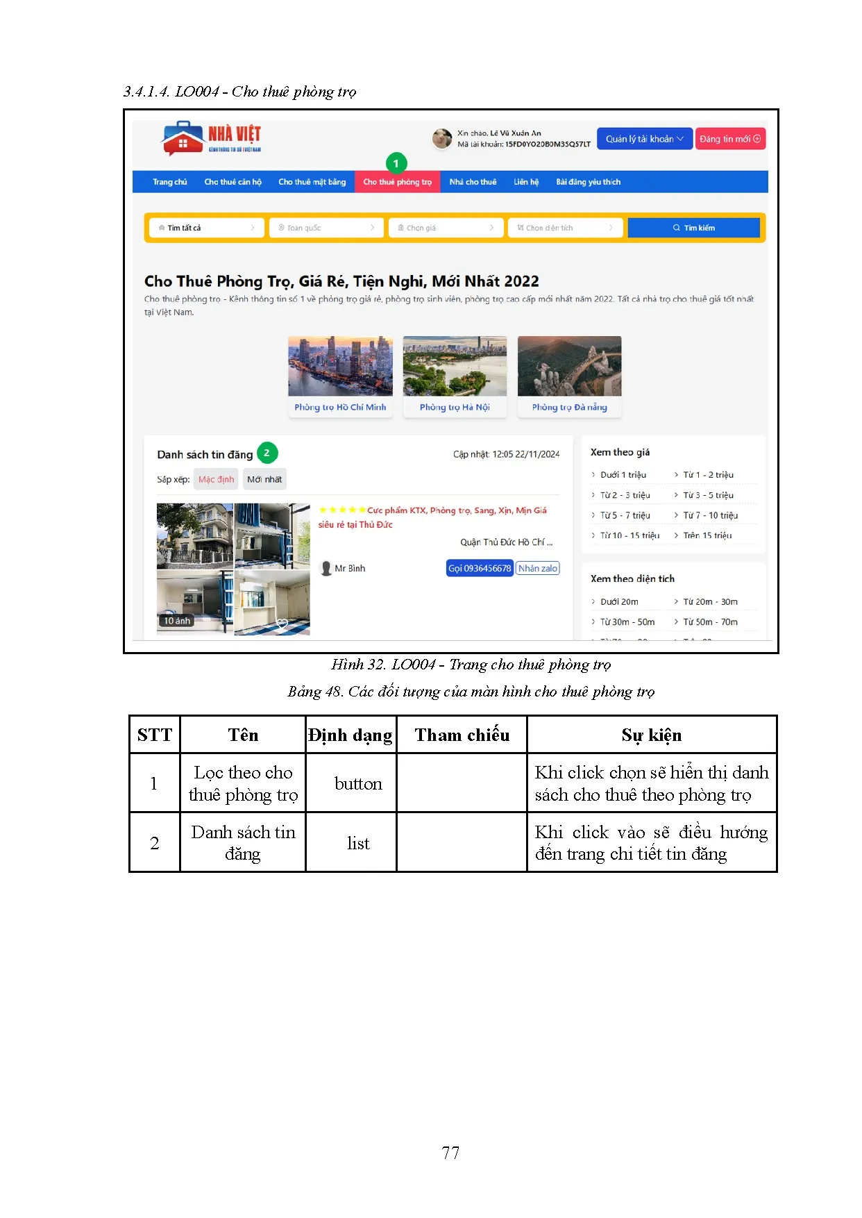 Đồ án tốt nghiệp - Xây dựng Website cho thuê phòng trọ sử dụng công nghệ Mern Stack - Trang 81