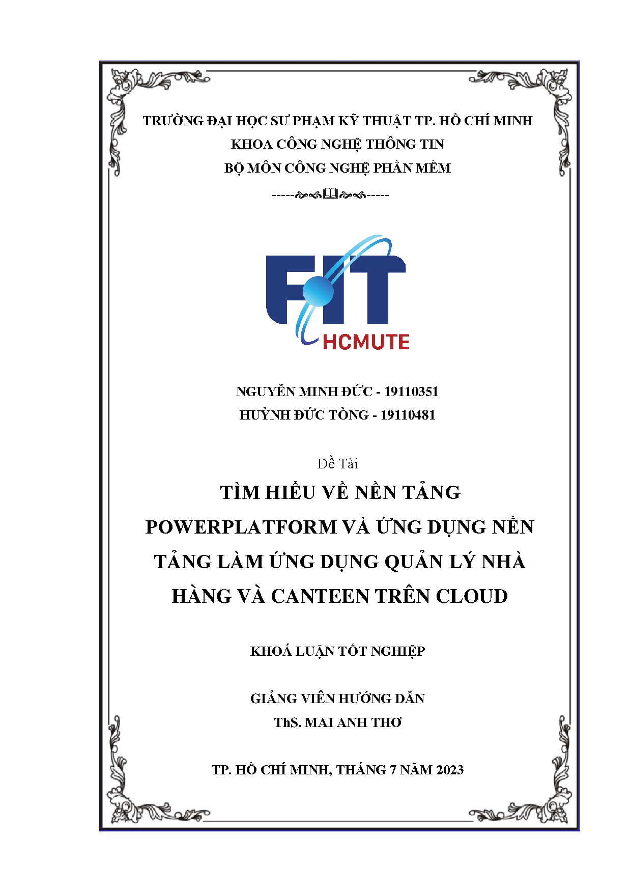 Đồ án tốt nghiệp - Tìm hiểu về nền tảng powerplatform và ứng dụng nền tảng làm ứng dụng quản LNHVCTC