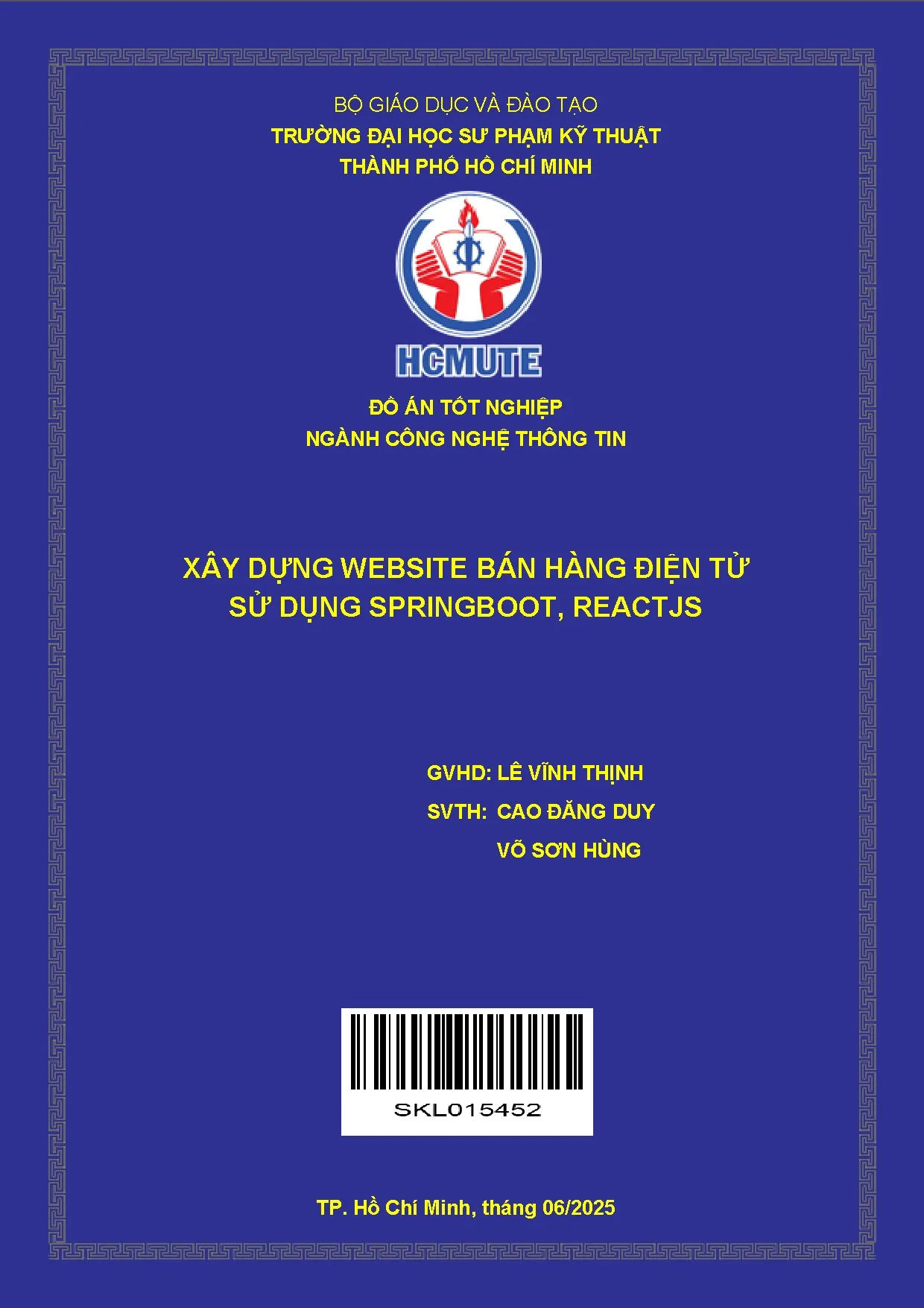 Đồ án tốt nghiệp - Xây dựng Wesite bán hàng điện tử sử dụng Springboot, Reactjcs