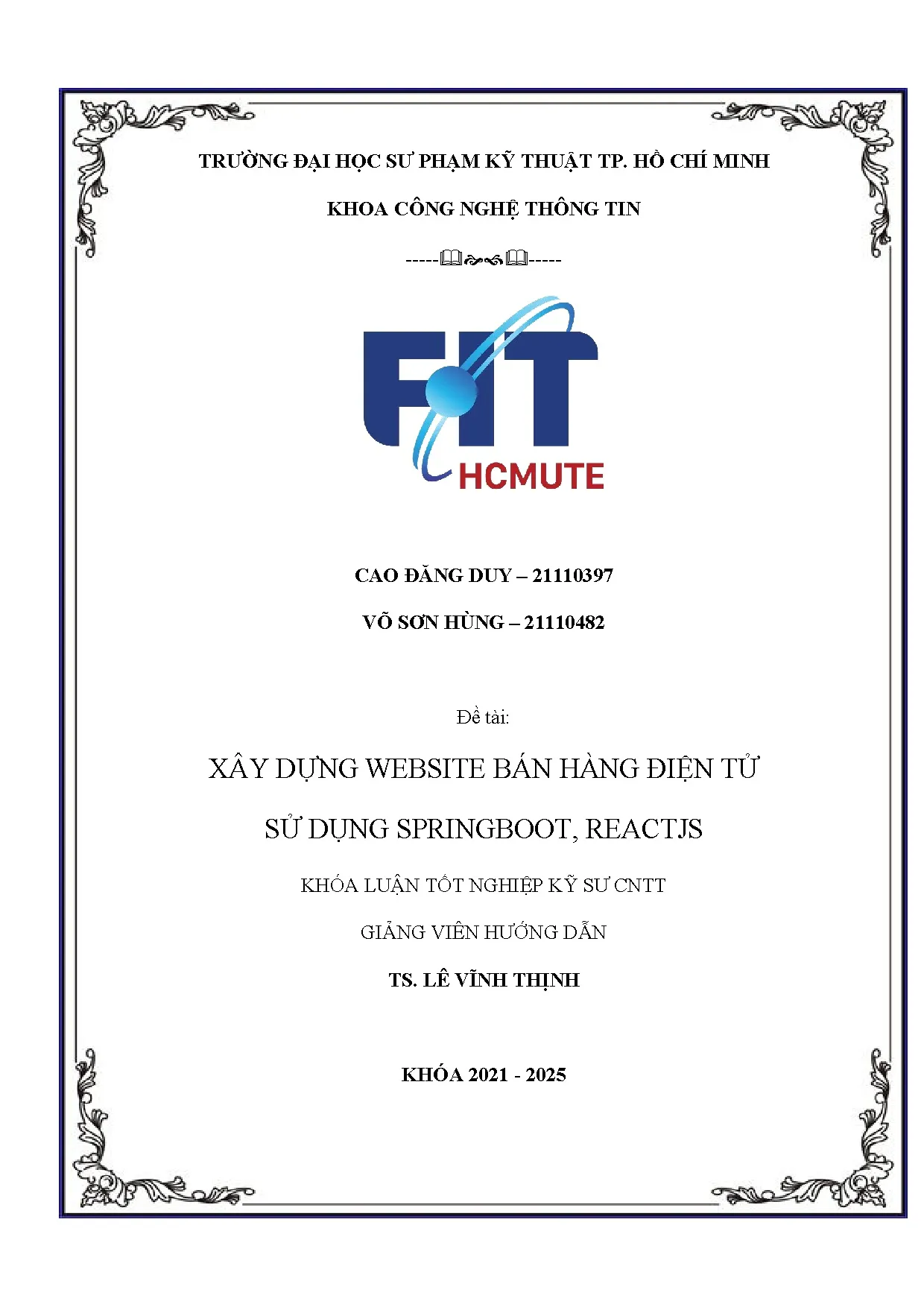 Đồ án tốt nghiệp - Xây dựng Wesite bán hàng điện tử sử dụng Springboot, Reactjcs - Trang 2