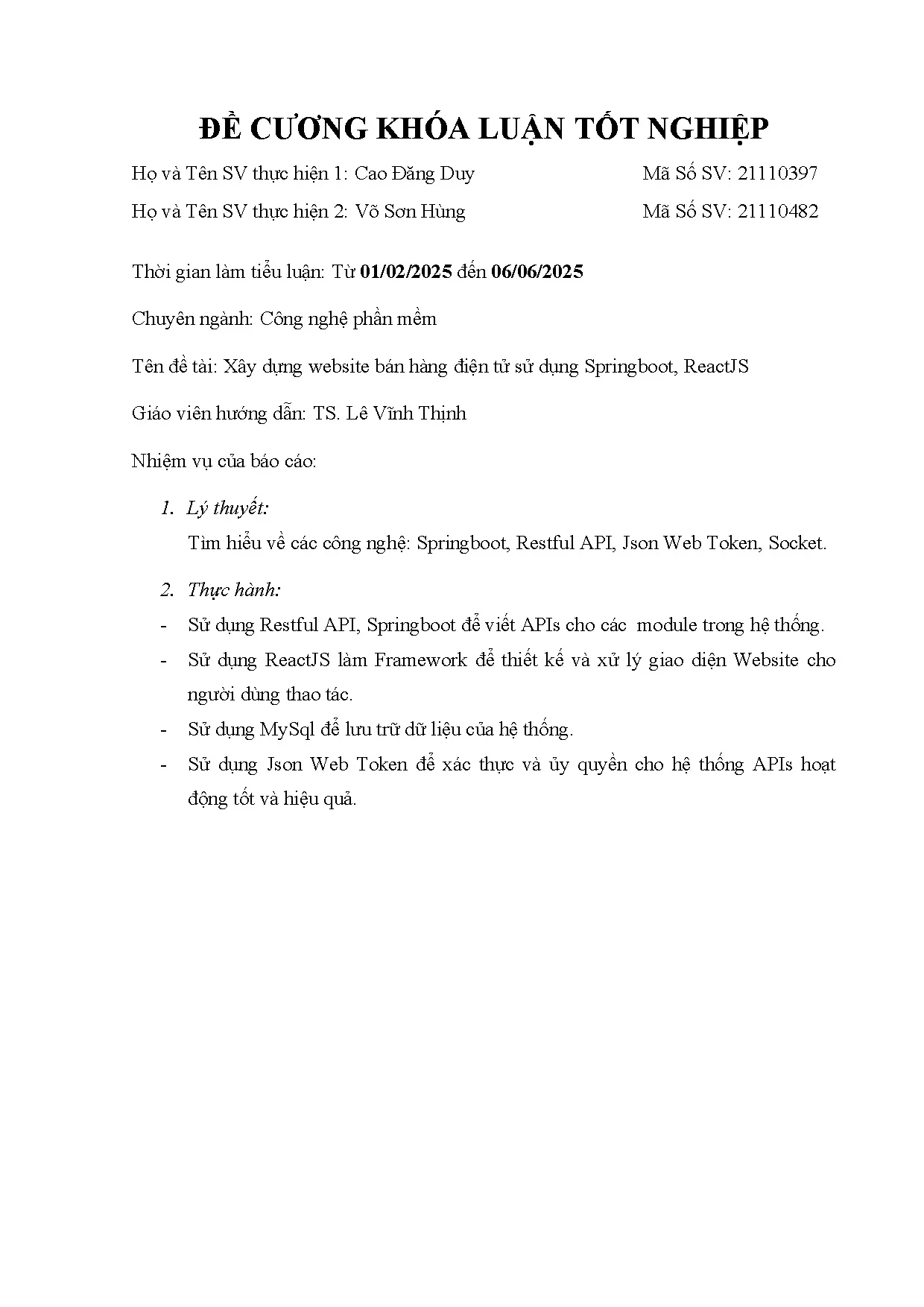 Đồ án tốt nghiệp - Xây dựng Wesite bán hàng điện tử sử dụng Springboot, Reactjcs - Trang 4