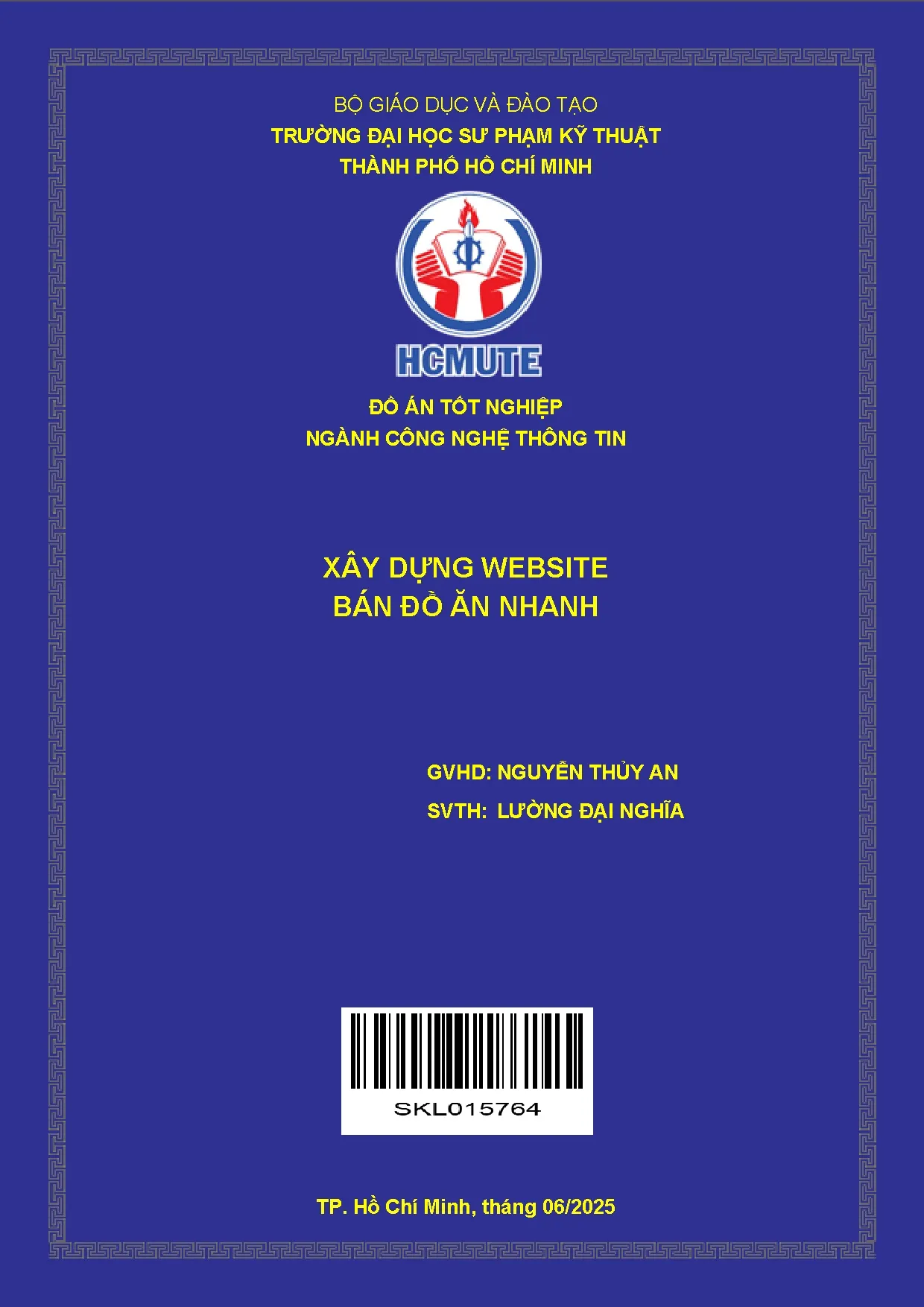 Đồ án tốt nghiệp - Xây dựng website bán đồ ăn nhanh