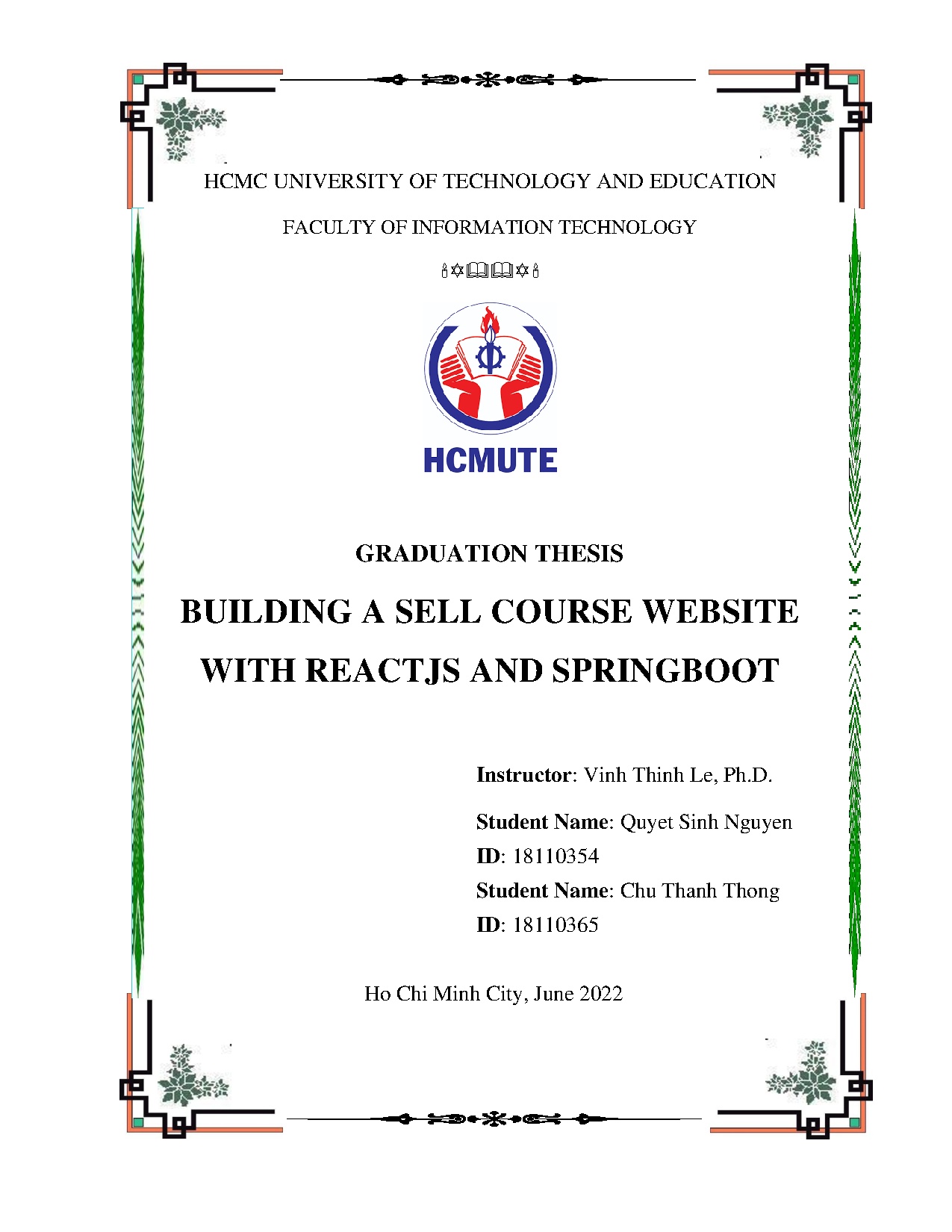 Đồ án tốt nghiệp - Building a sell course website using reactjs and springboot