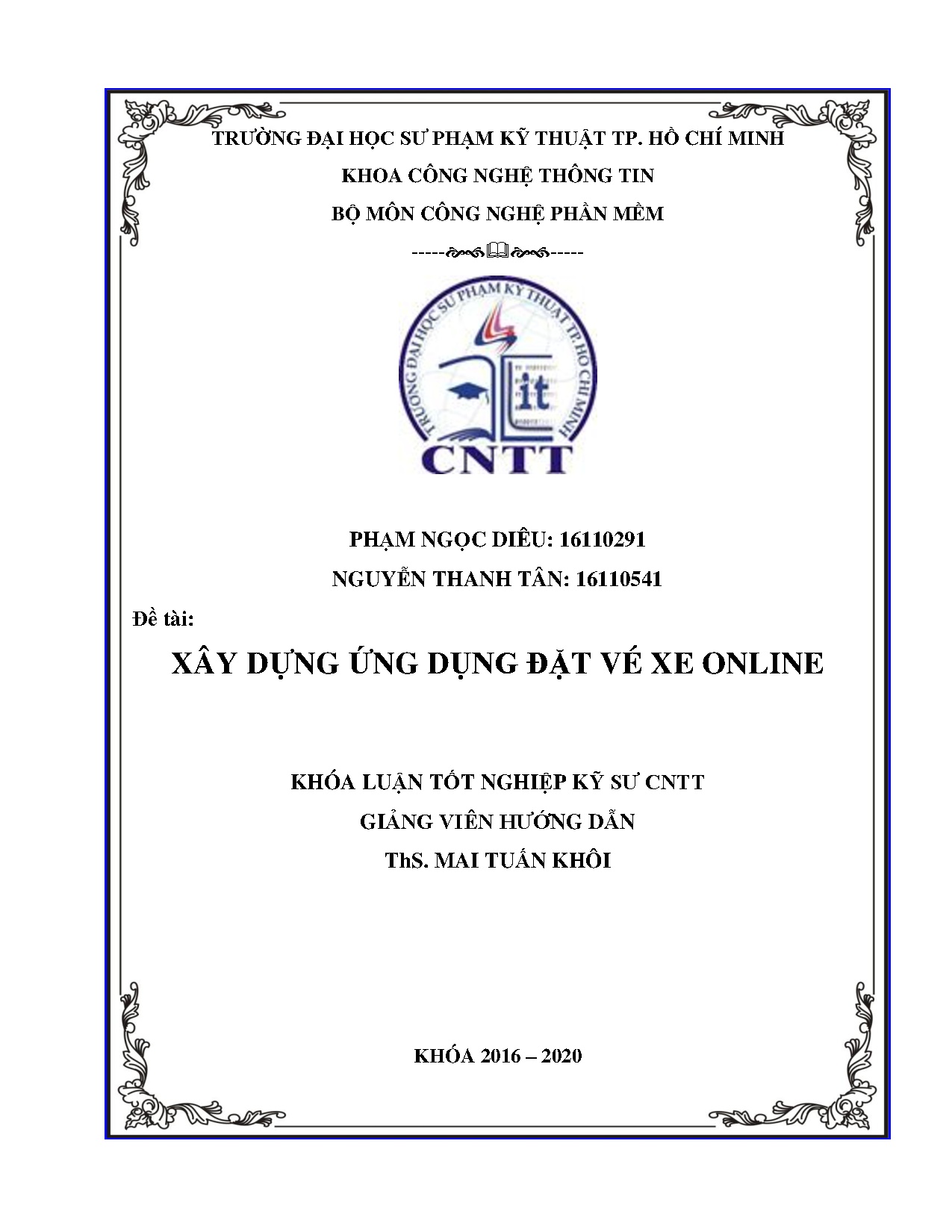 Đồ án tốt nghiệp - Xây dựng ứng dụng đặt vé online