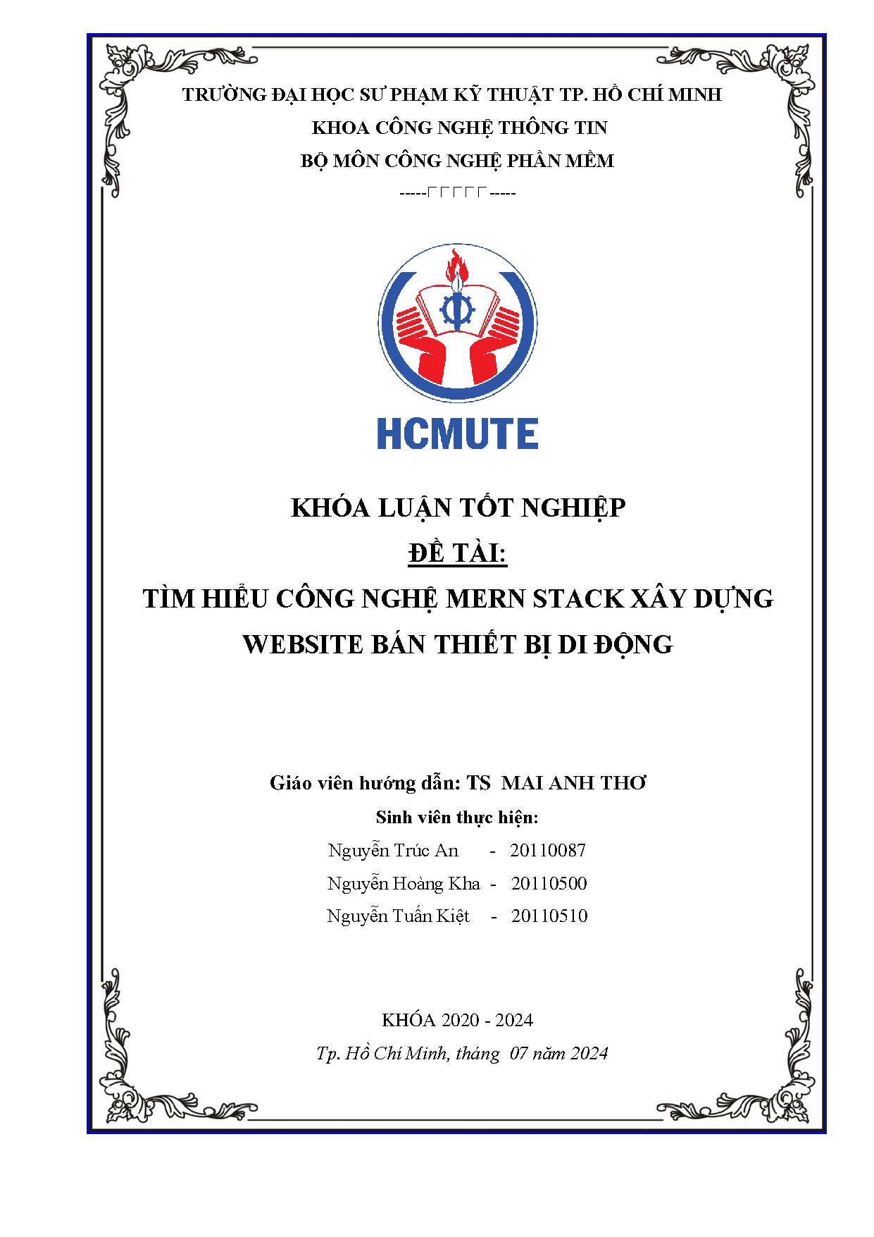 Đồ án tốt nghiệp - Tìm hiểu công nghệ mern stack xây dựng website bán thiết bị di động