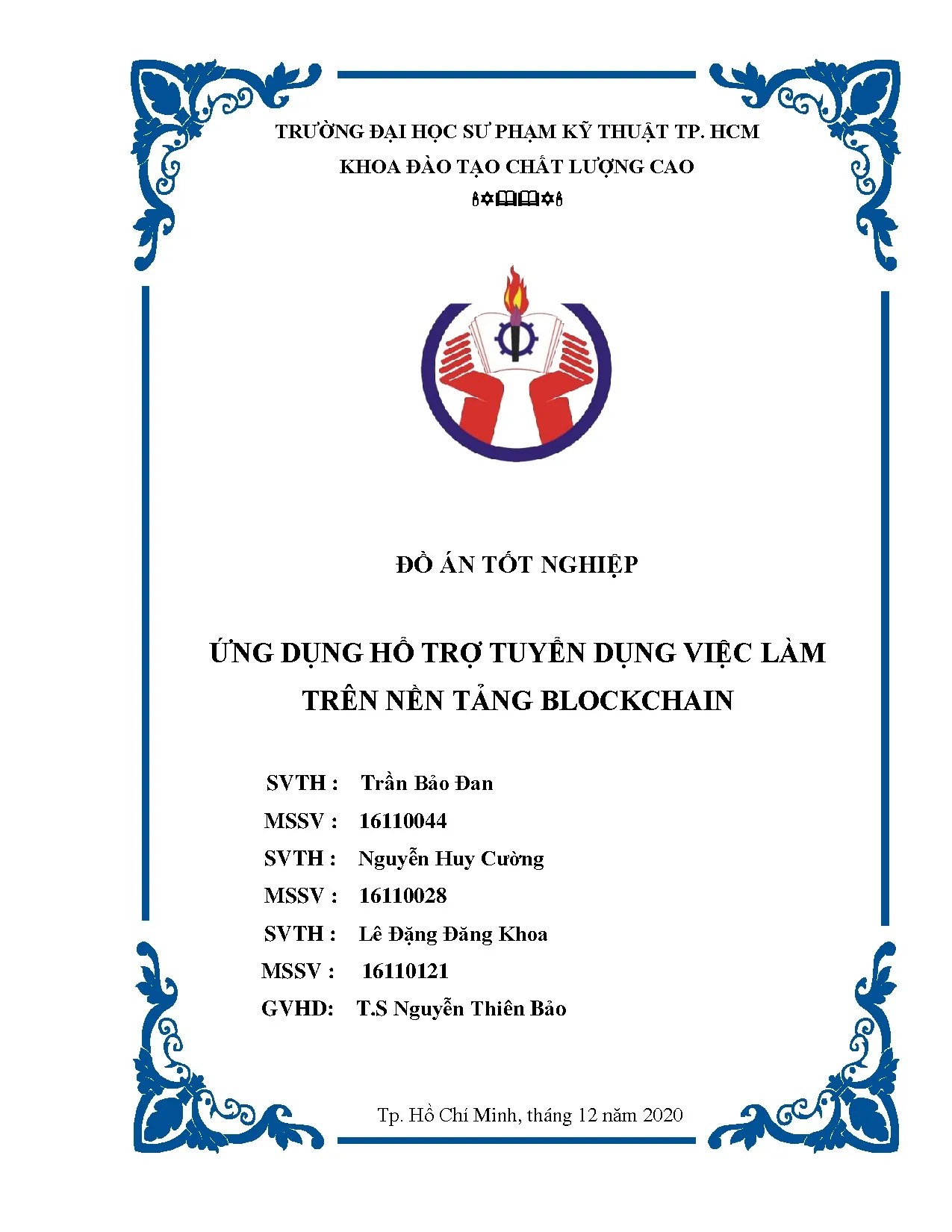 Đồ án tốt nghiệp - Ứng dụng hỗ trợ tuyển dụng việc làm trên nền tảng Blockchain