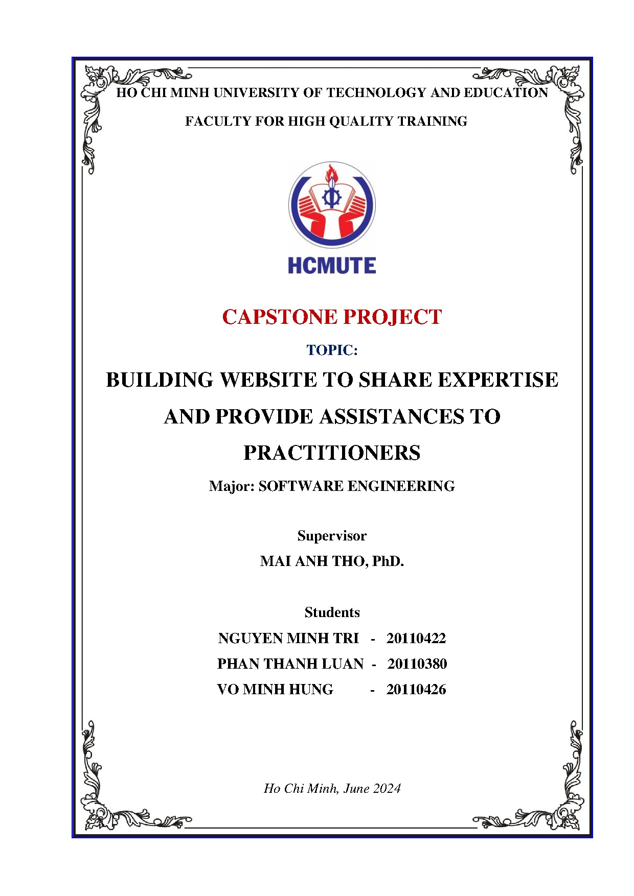 Đồ án tốt nghiệp - Building website to share expertise and provide assistances to practitioners