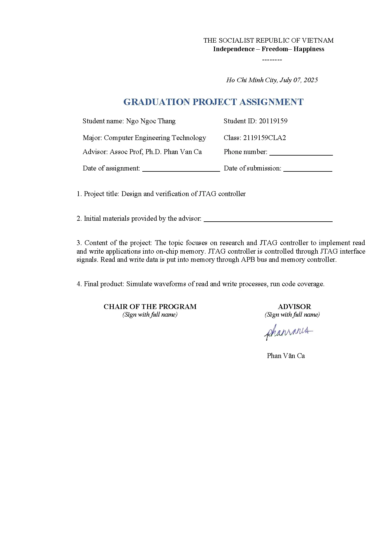 Đồ án tốt nghiệp - Design and verification of JTAG controller - Trang 3