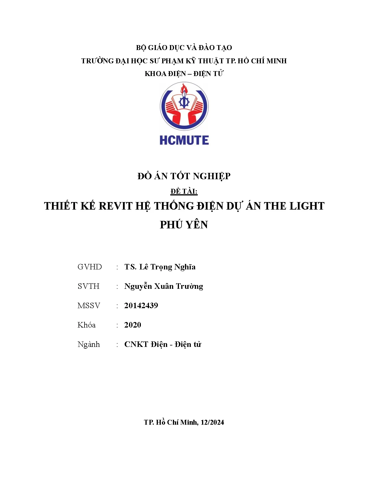 Đồ án tốt nghiệp - Thiết kế Revit hệ thống điện dự án The Light Phú Yên - Trang 2