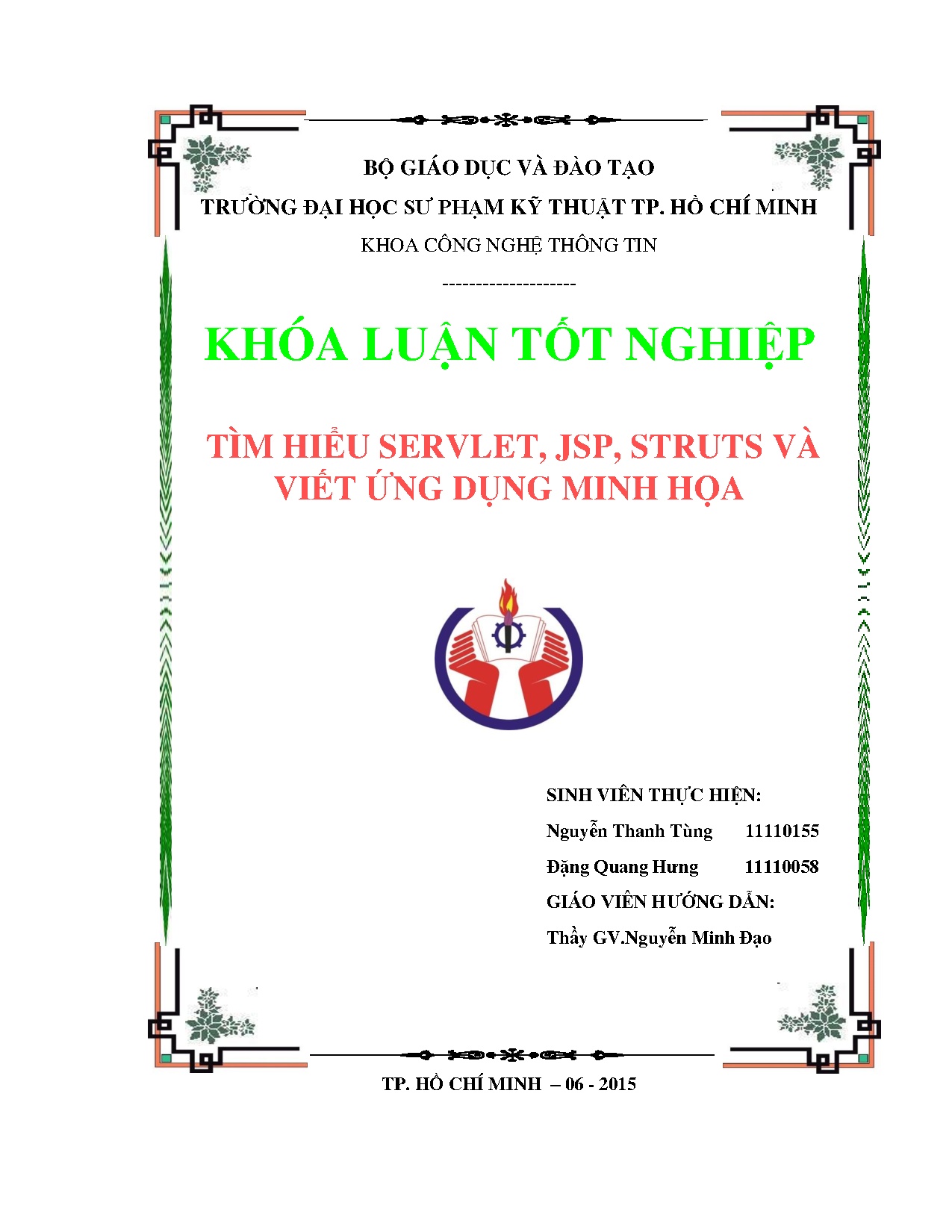 Đồ án tốt nghiệp - Tìm hiểu Servlet, JSP, Struts và viết ứng dụng minh họa