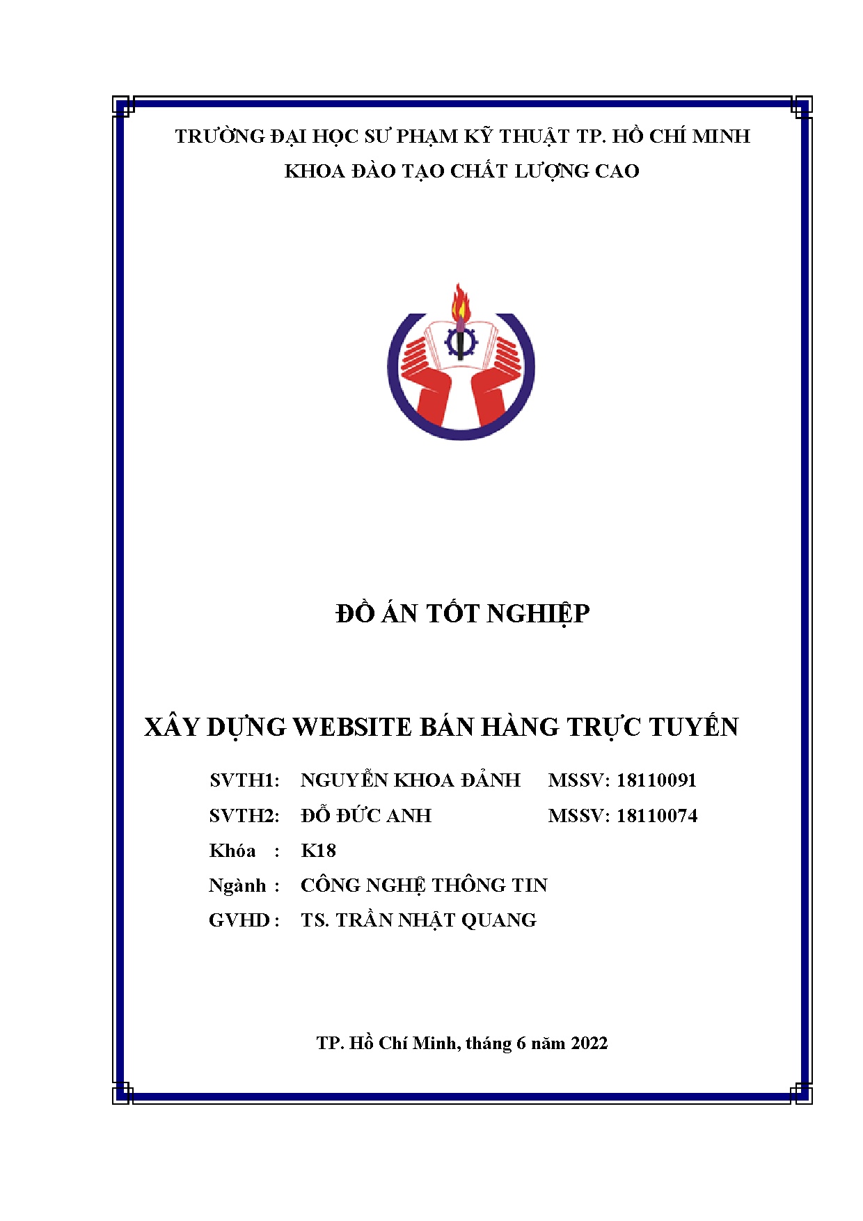 Đồ án tốt nghiệp - Xây dựng Website bán hàng trực tuyến