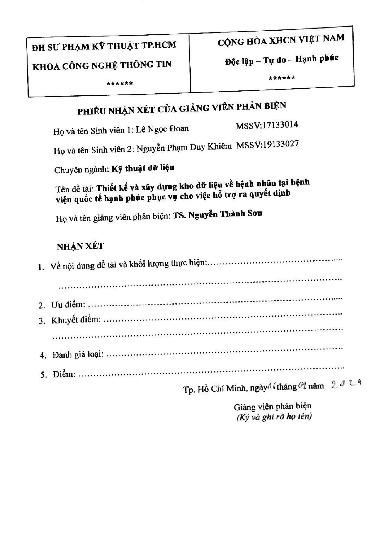 Đồ án tốt nghiệp - Thiết kế và xây dựng kho dữ liệu về bệnh nhân tại bệnh viện Quốc tế HPPVCVHTRQĐ - Trang 3