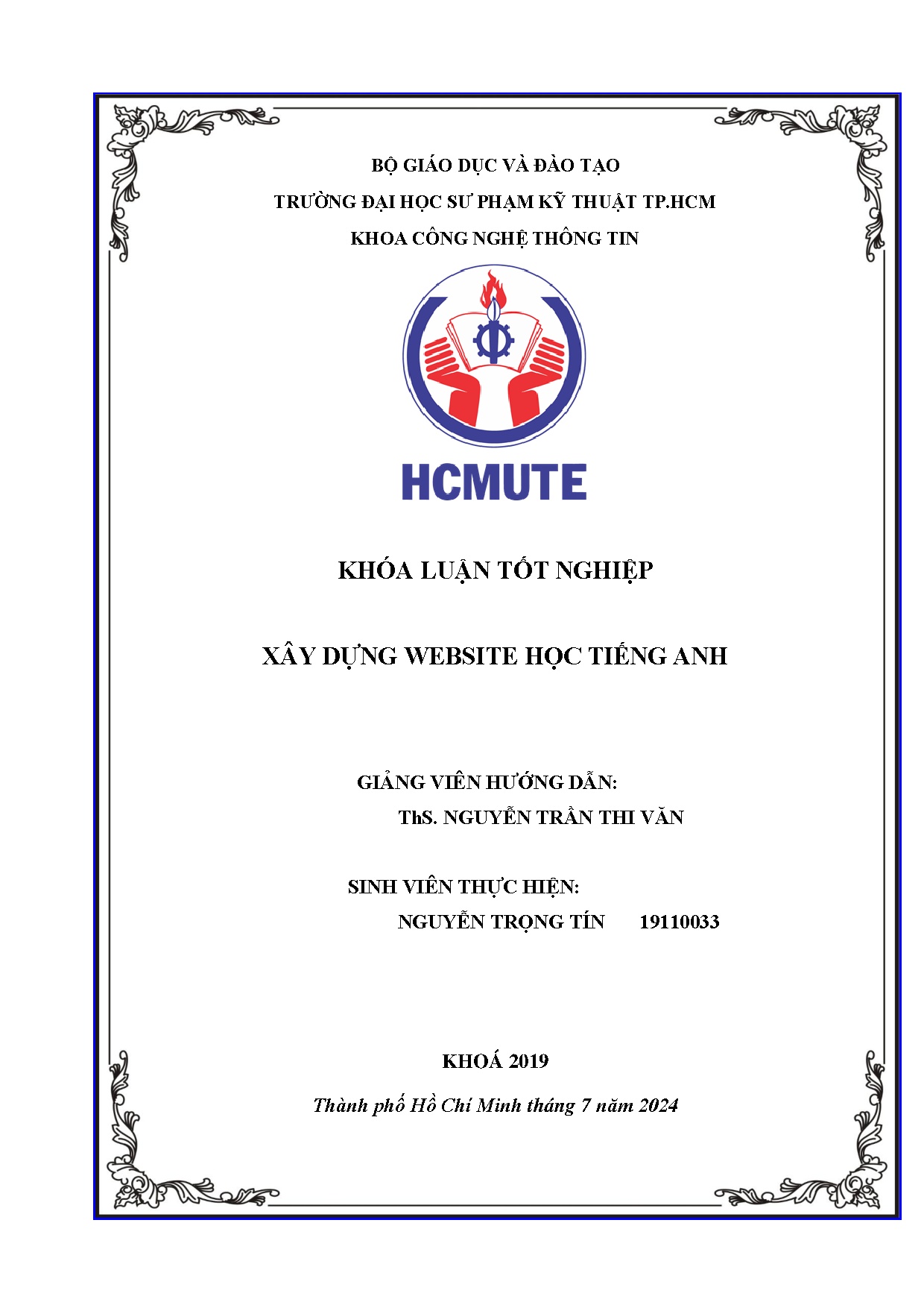 Đồ án tốt nghiệp - Xây dựng website học tiếng Anh