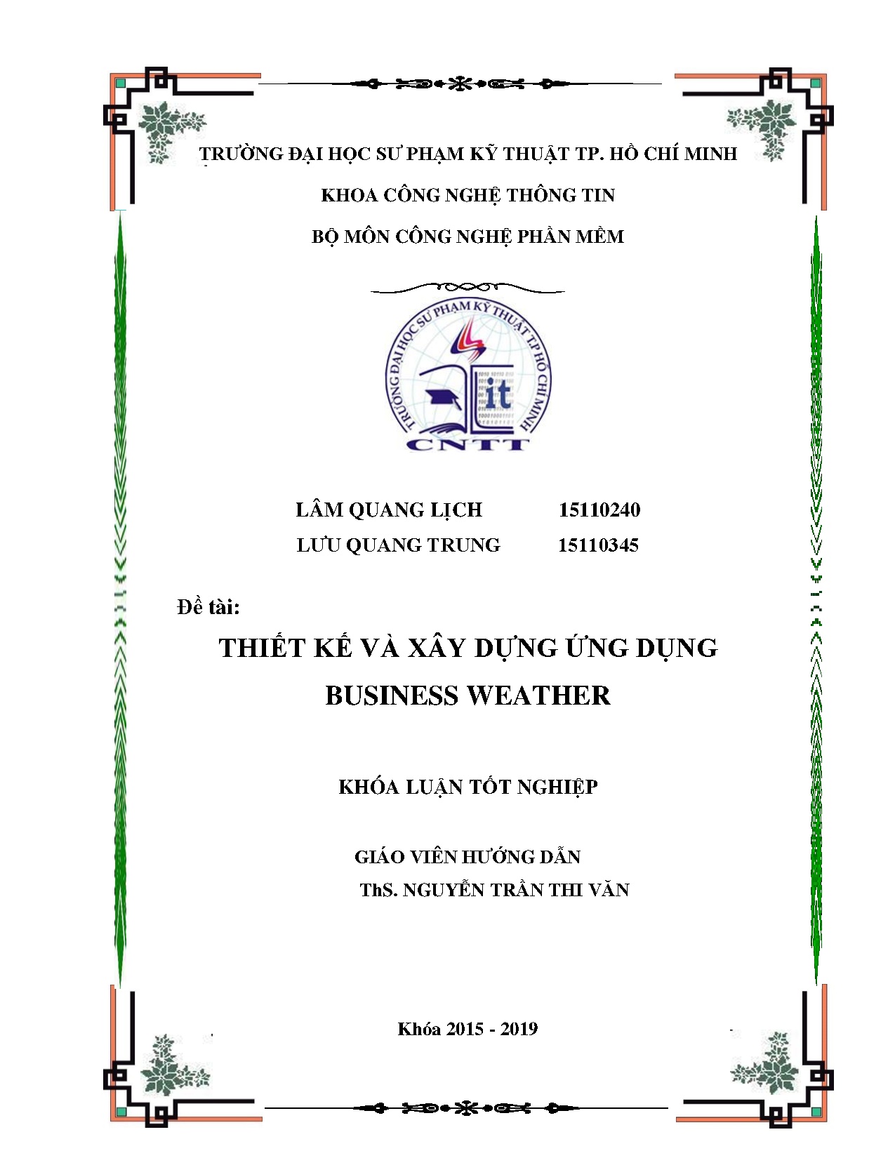 Đồ án tốt nghiệp - Thiết kế và xây dựng ứng dụng Business Weather