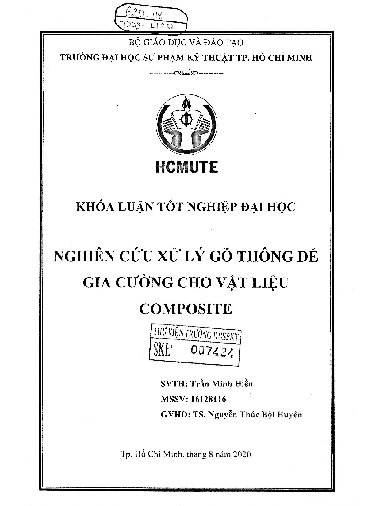 Đồ án tốt nghiệp - Nghiên cứu xử lý gỗ thông để gia cường cho vật liệu Composite