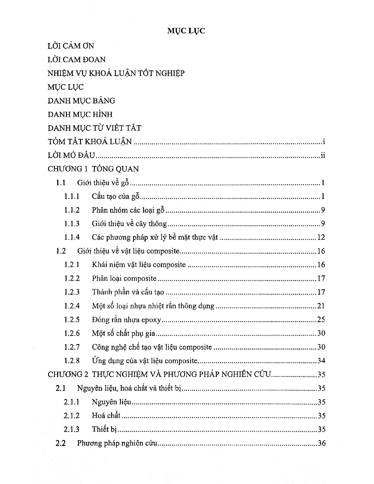 Đồ án tốt nghiệp - Nghiên cứu xử lý gỗ thông để gia cường cho vật liệu Composite - Trang 4