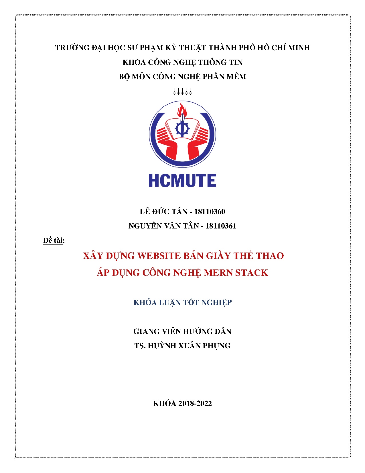 Đồ án tốt nghiệp - Xây dựng Website bán giày thể thao áp dụng công nghệ Mern Stack