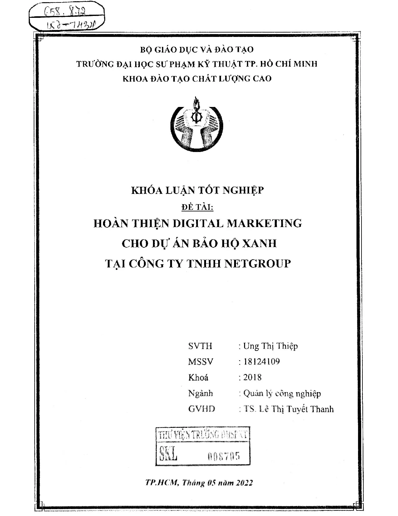 Đồ án tốt nghiệp - Hoàn thiện digital marketing cho dự án bảo hộ xanh tại công ty TNHH Netgroup