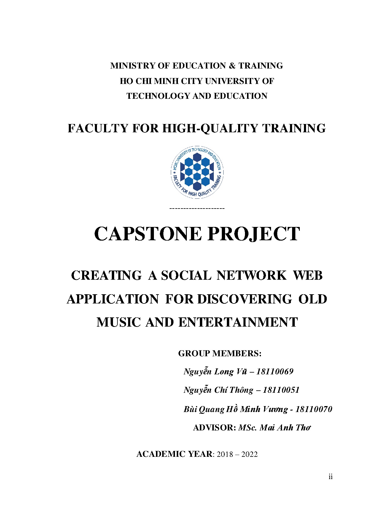 Đồ án tốt nghiệp - Creating a social network web application for discovering old music and E