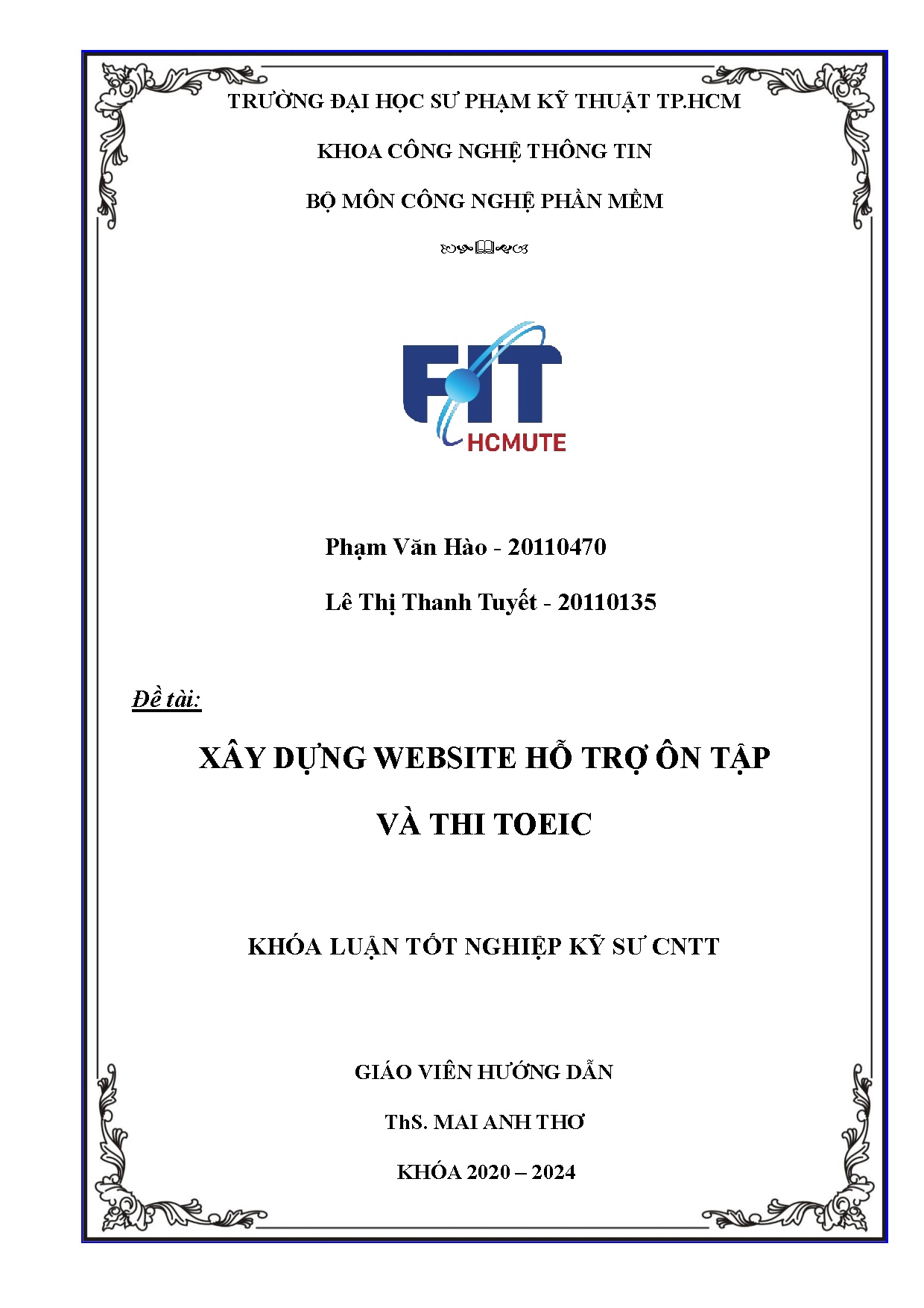 Đồ án tốt nghiệp - Xây dựng website hỗ trợ ôn tập và thi toeic