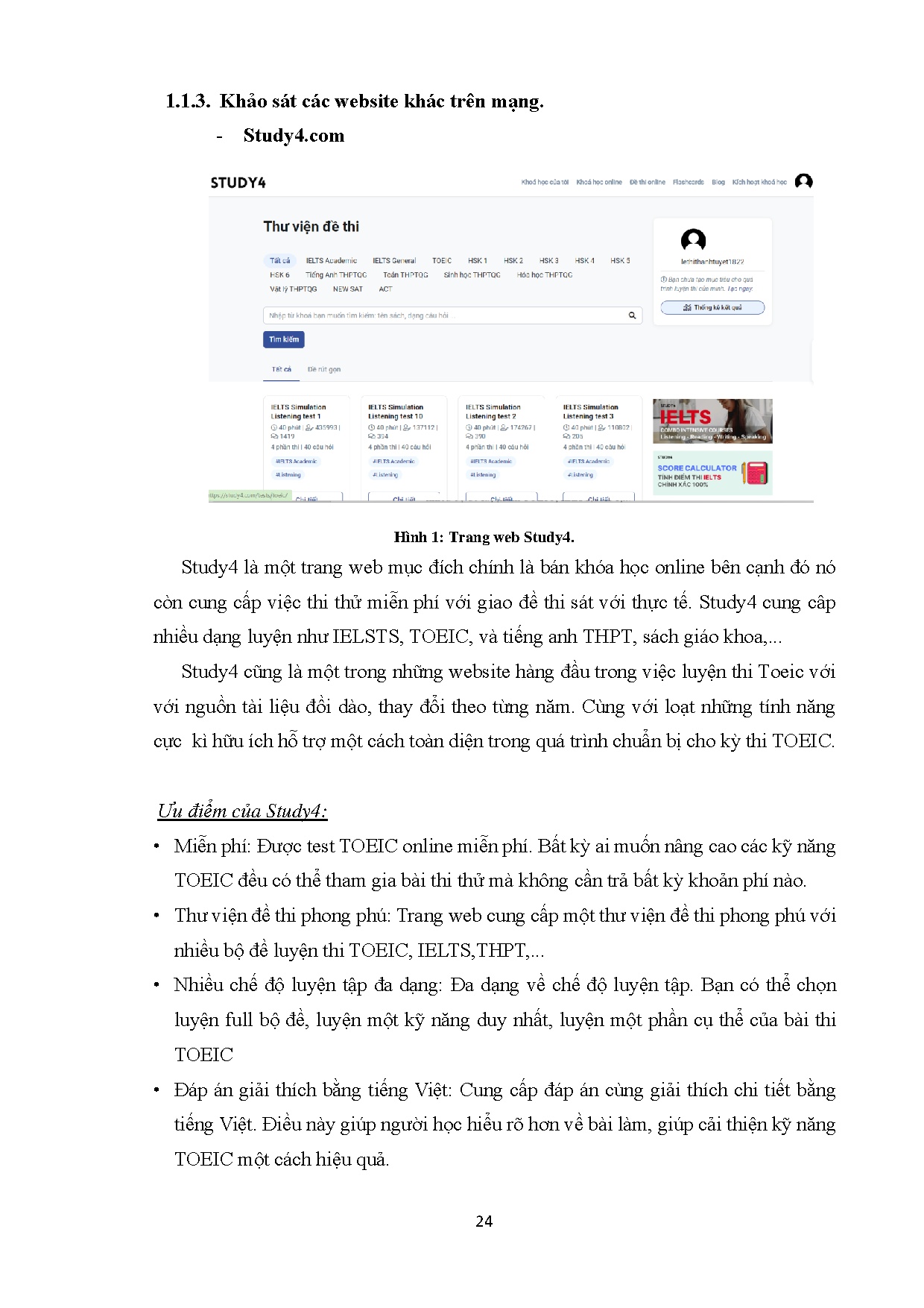 Đồ án tốt nghiệp - Xây dựng website hỗ trợ ôn tập và thi toeic - Trang 24