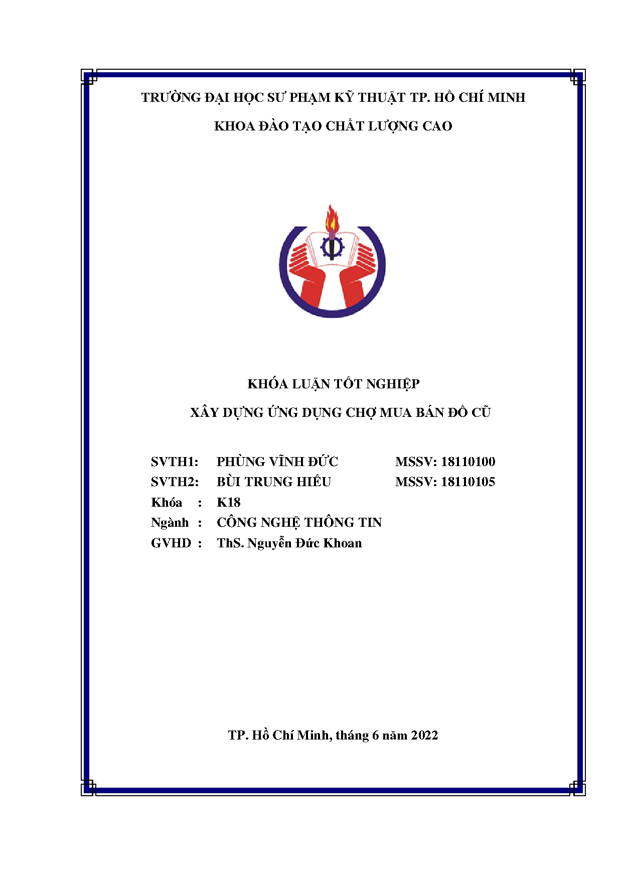 Đồ án tốt nghiệp - Xây dựng ứng dụng chợ mua bán đồ cũ