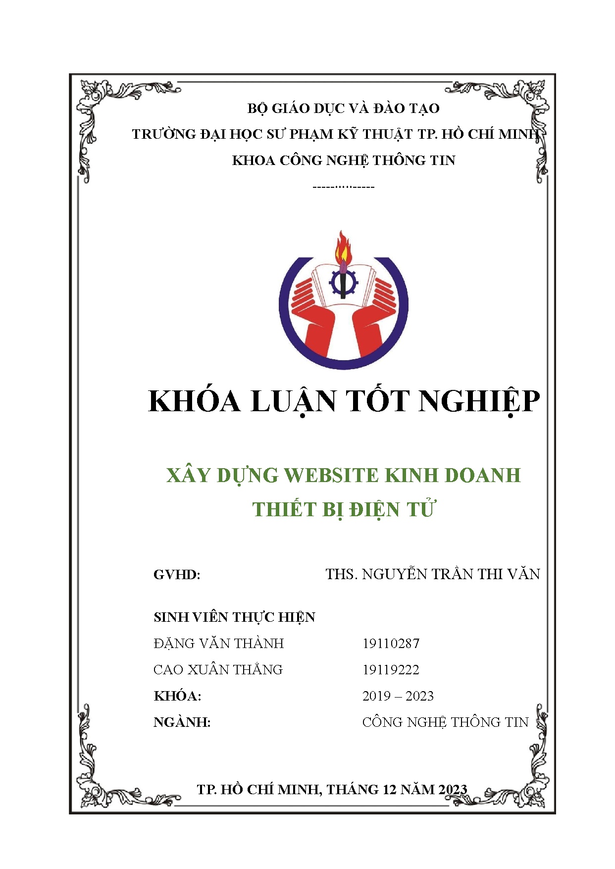 Đồ án tốt nghiệp - Xây dựng Website kinh doanh thiết bị điện tử