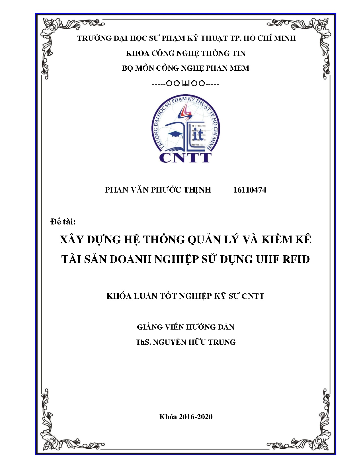 Đồ án tốt nghiệp - Xây dựng hệ thống quản lý và kiểm kê tài sản doanh nghiệp sử dụng UHF RFID