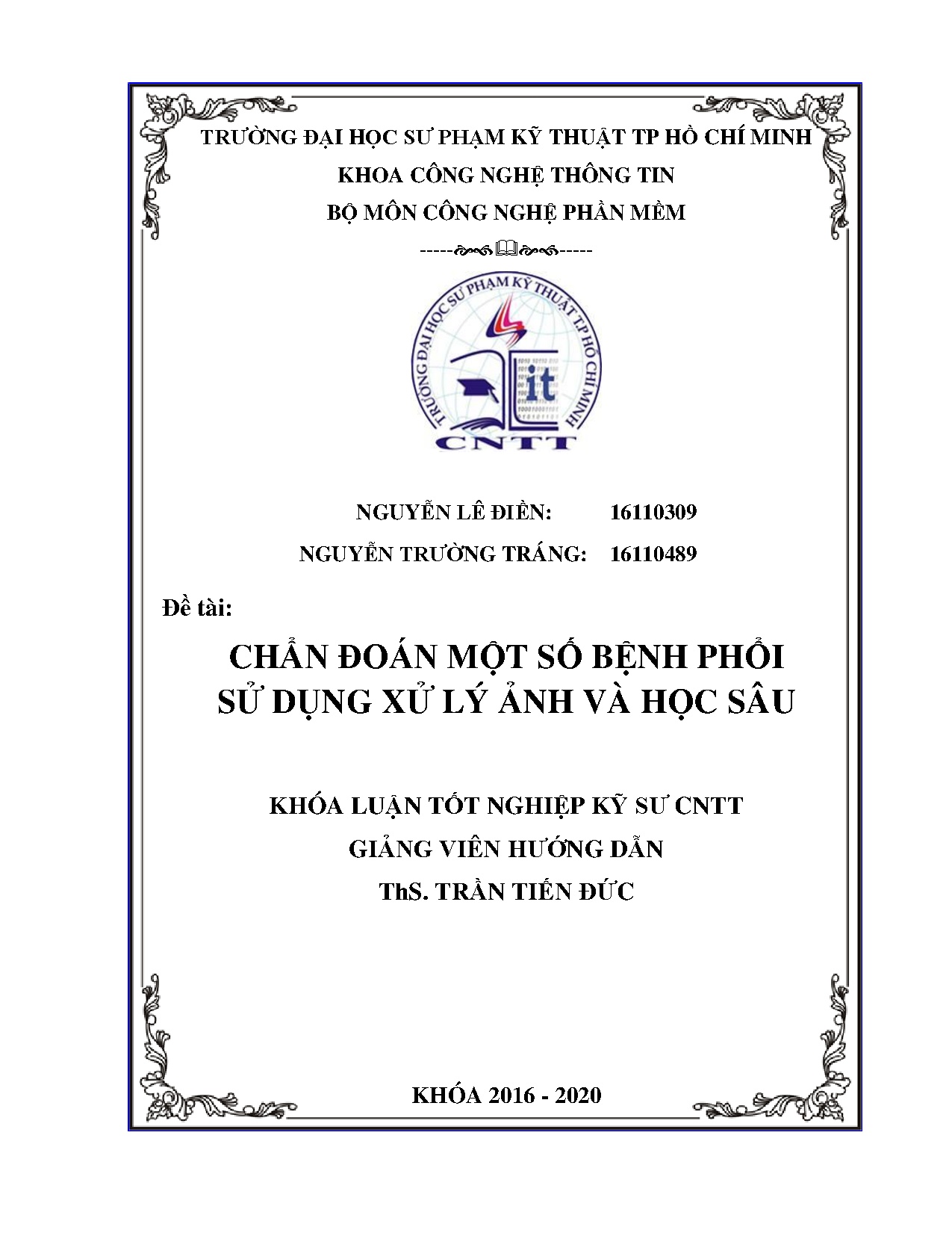 Đồ án tốt nghiệp - Chuẩn đoán một số bệnh phổi sử dụng xử lý ảnh và học sâu