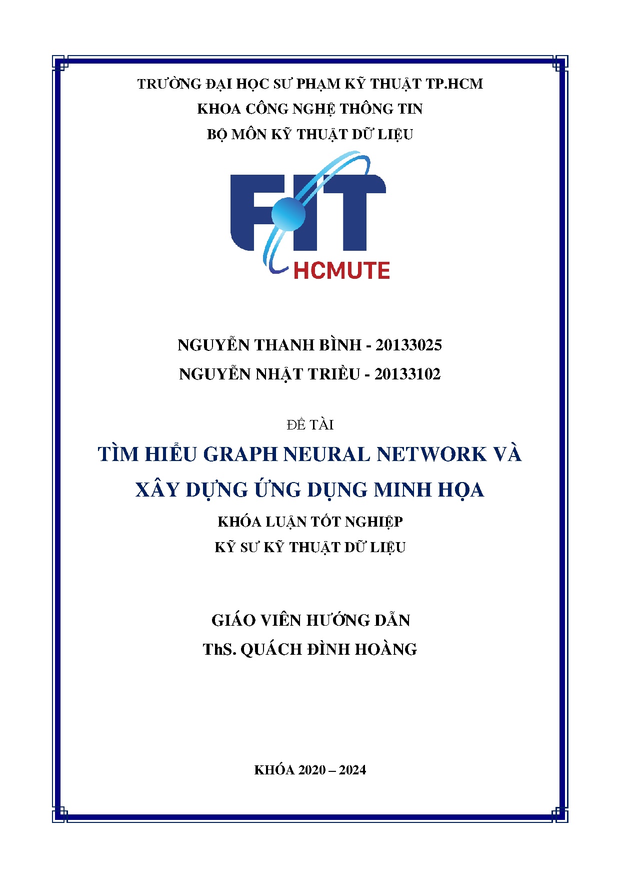 Đồ án tốt nghiệp - Tìm hiểu Graph neural network và xây dựng ứng dụng minh họa