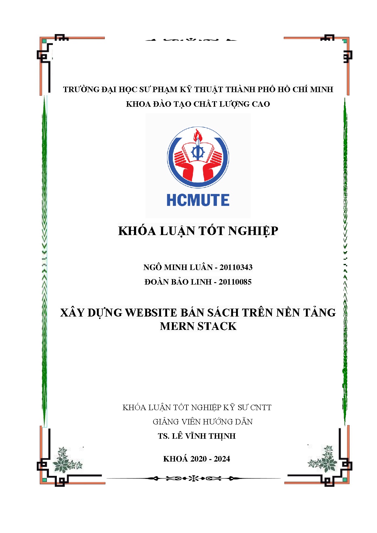 Đồ án tốt nghiệp - Xây dựng website bán sách trên nền tảng Mern Stack