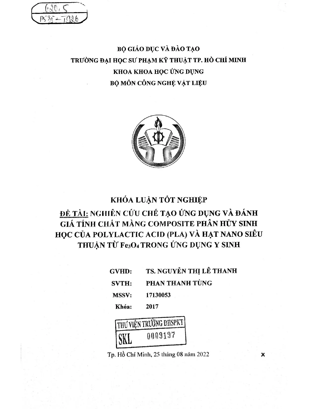 Đồ án tốt nghiệp - Nghiên cứu chế tạo ứng dụng và đánh giá tính chất màng CPHSHCPA ( VHNSTTFTỨD y S