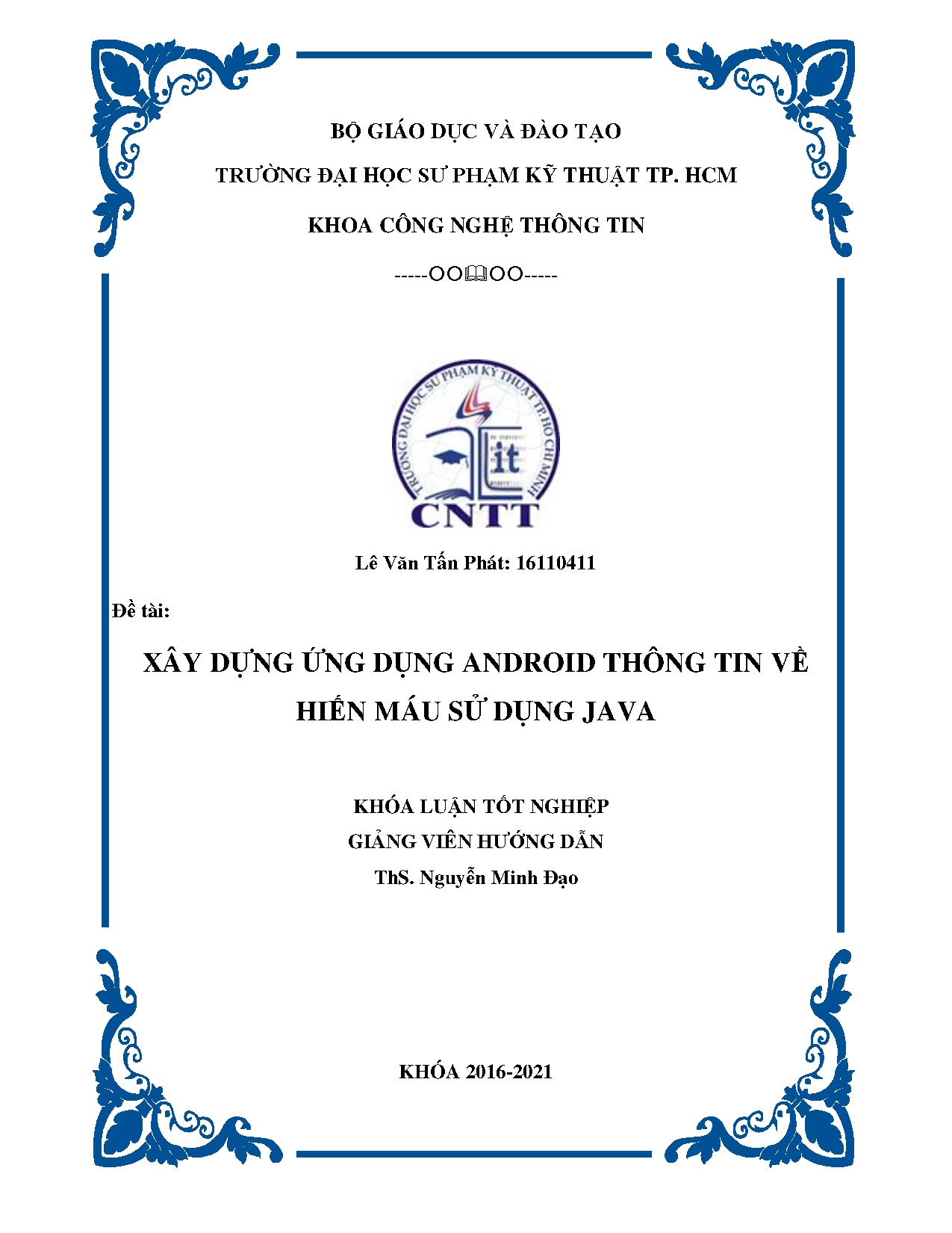 Đồ án tốt nghiệp - Xây dựng ứng dụng Android thông tin về hiến máu sử dụng JAVA