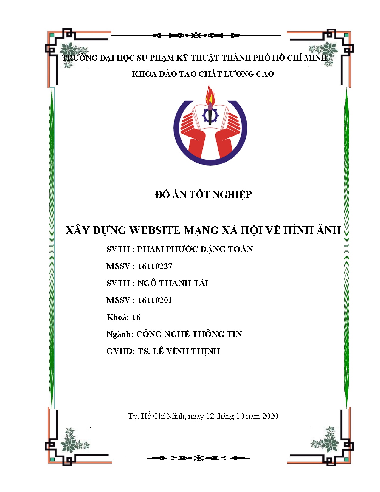 Đồ án tốt nghiệp - Xây dựng Website mạng xã hội về hình ảnh